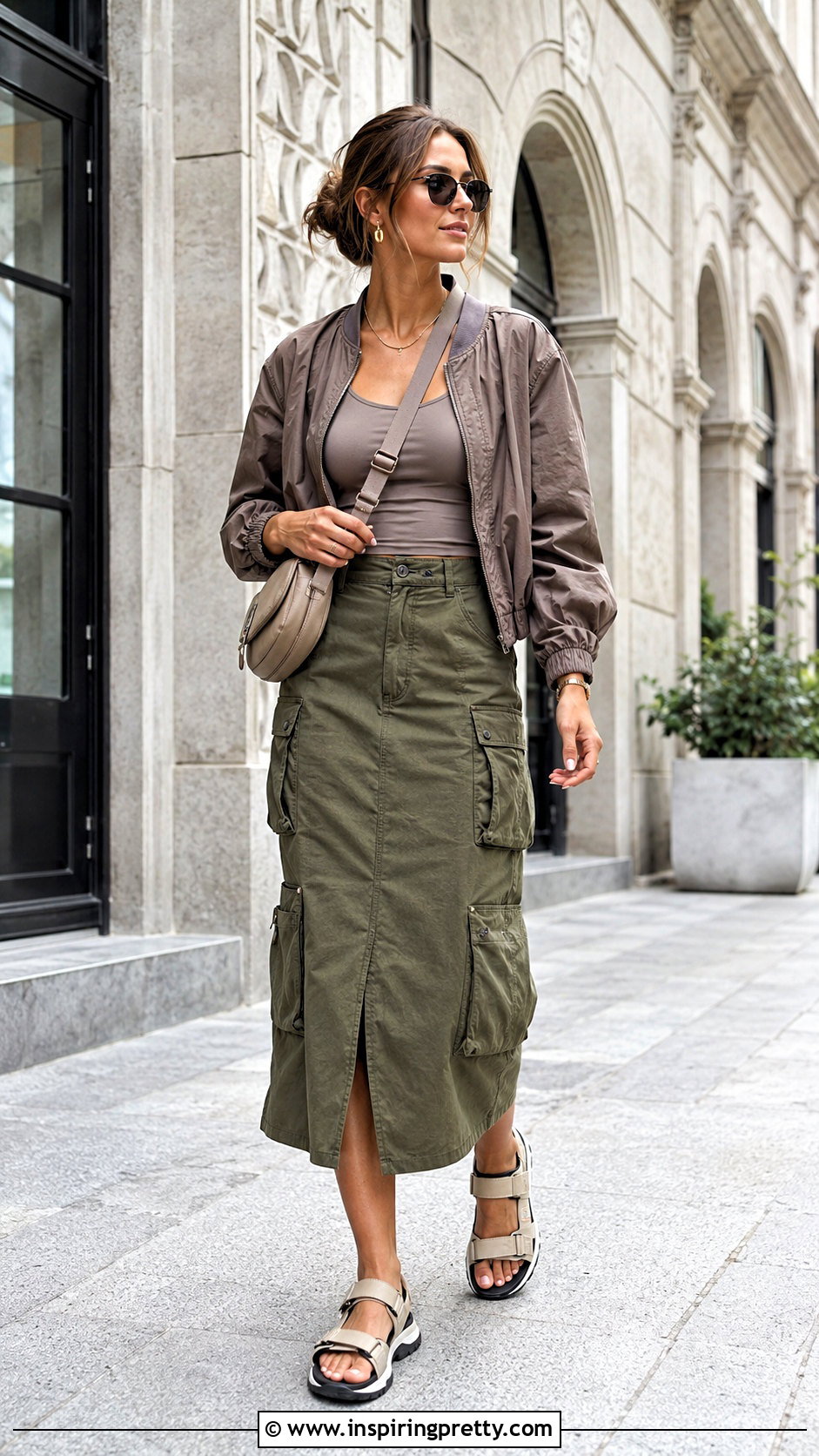 Neutral Tank Top With Cargo Skirt - 50 tank tops women