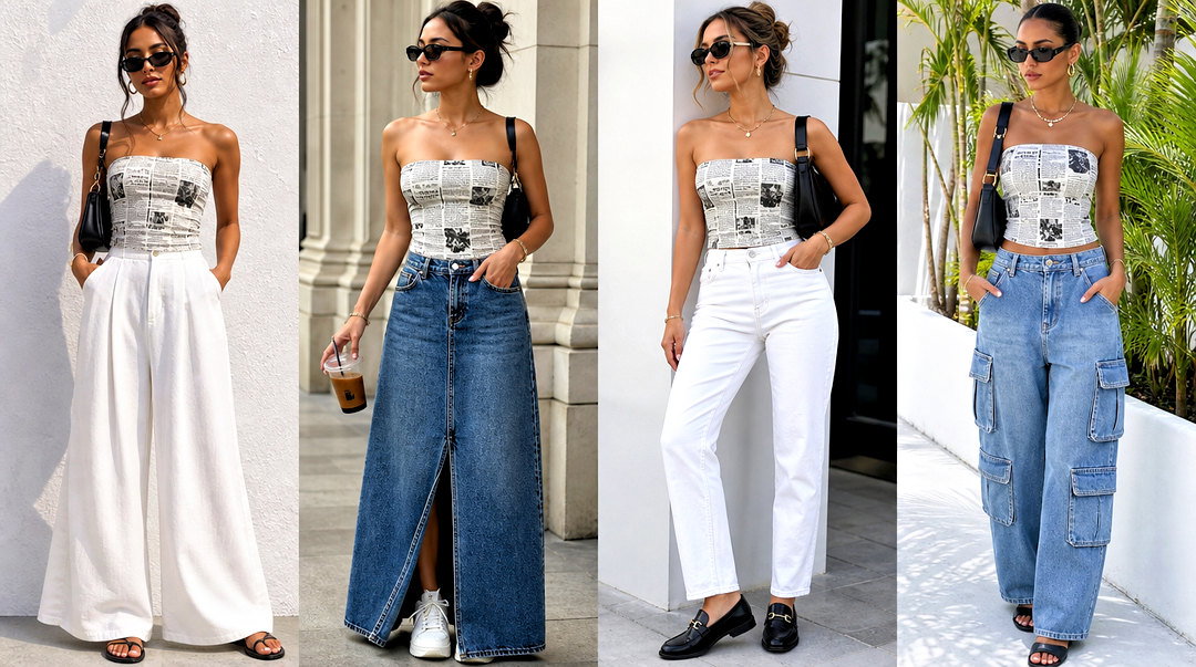 25 Newspaper Tube Top Outfit Ideas for Statement Style