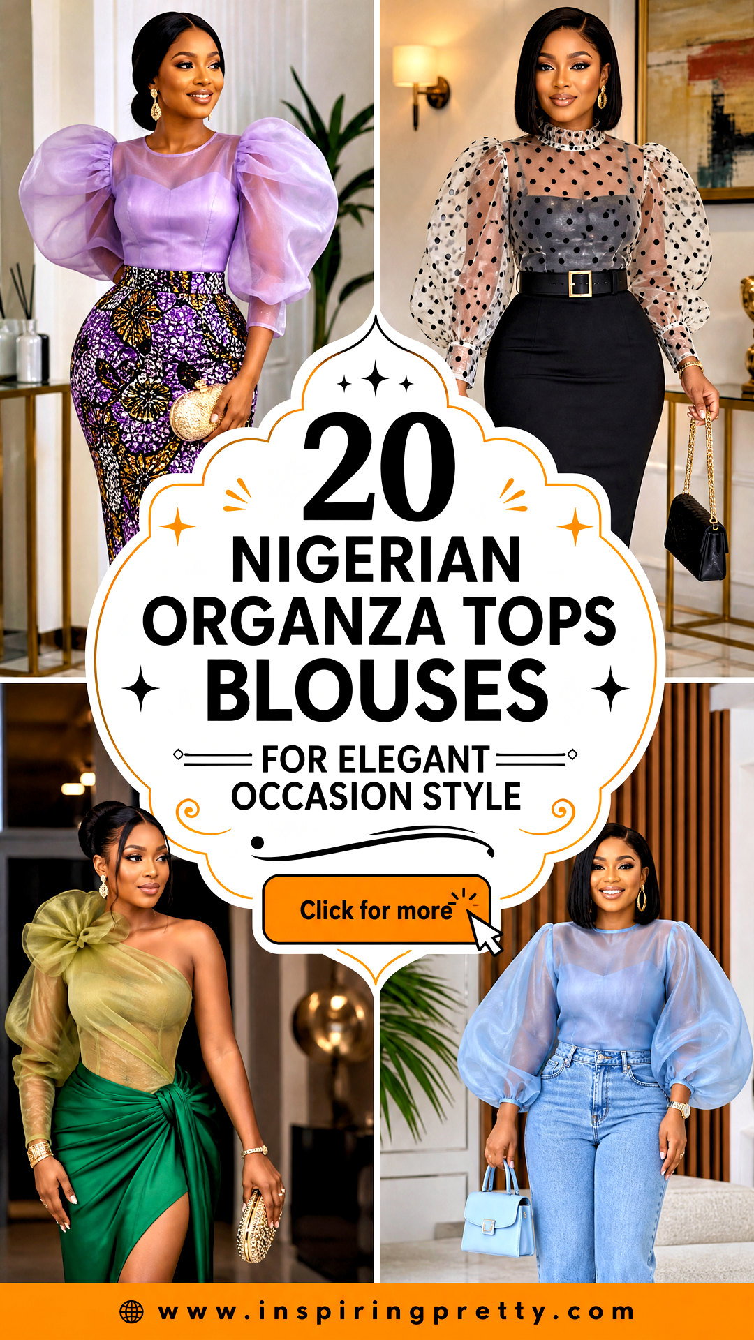 20 Nigerian Organza Tops Blouses for Elegant Occasion Style - 20 Nigerian Organza Tops Blouses for Elegant Occasion Style