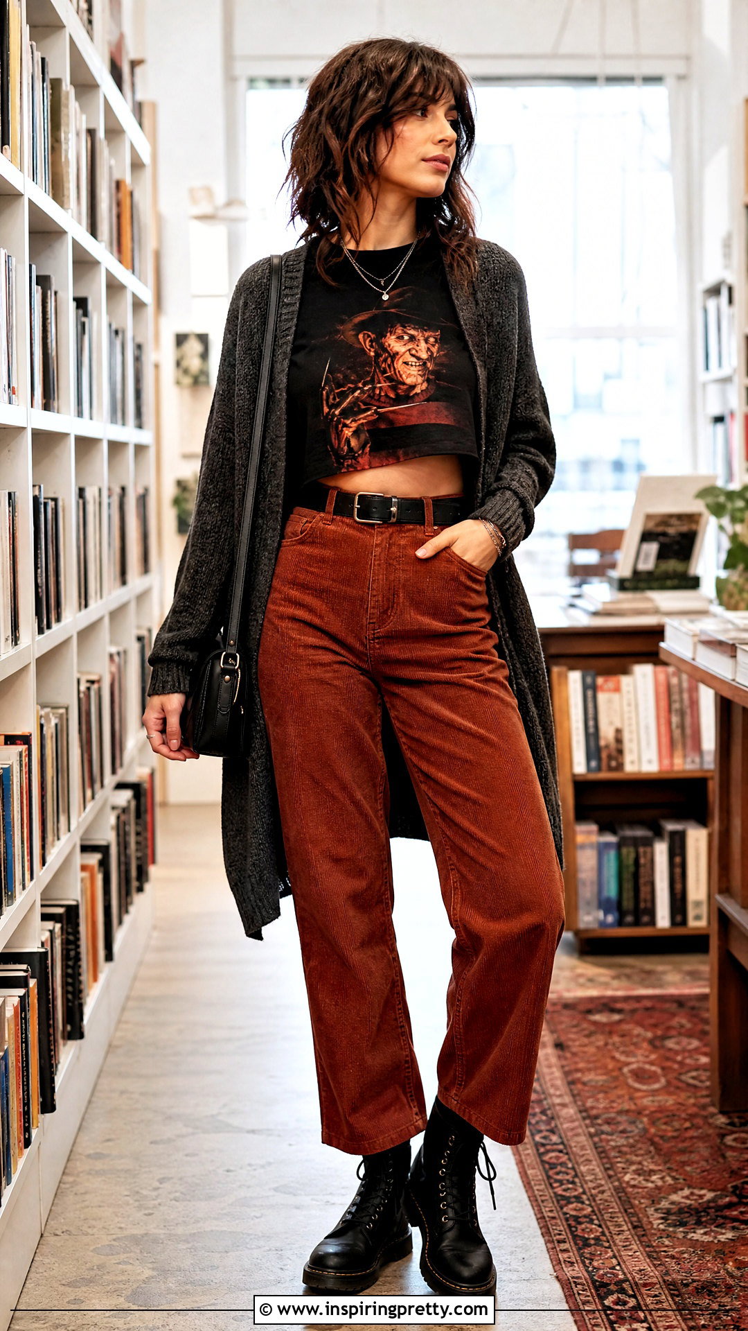 Nightmare On Elm Street Crop Top With Corduroy Pants - 25 Nightmare On Elm Street Crop Top outfit ideas