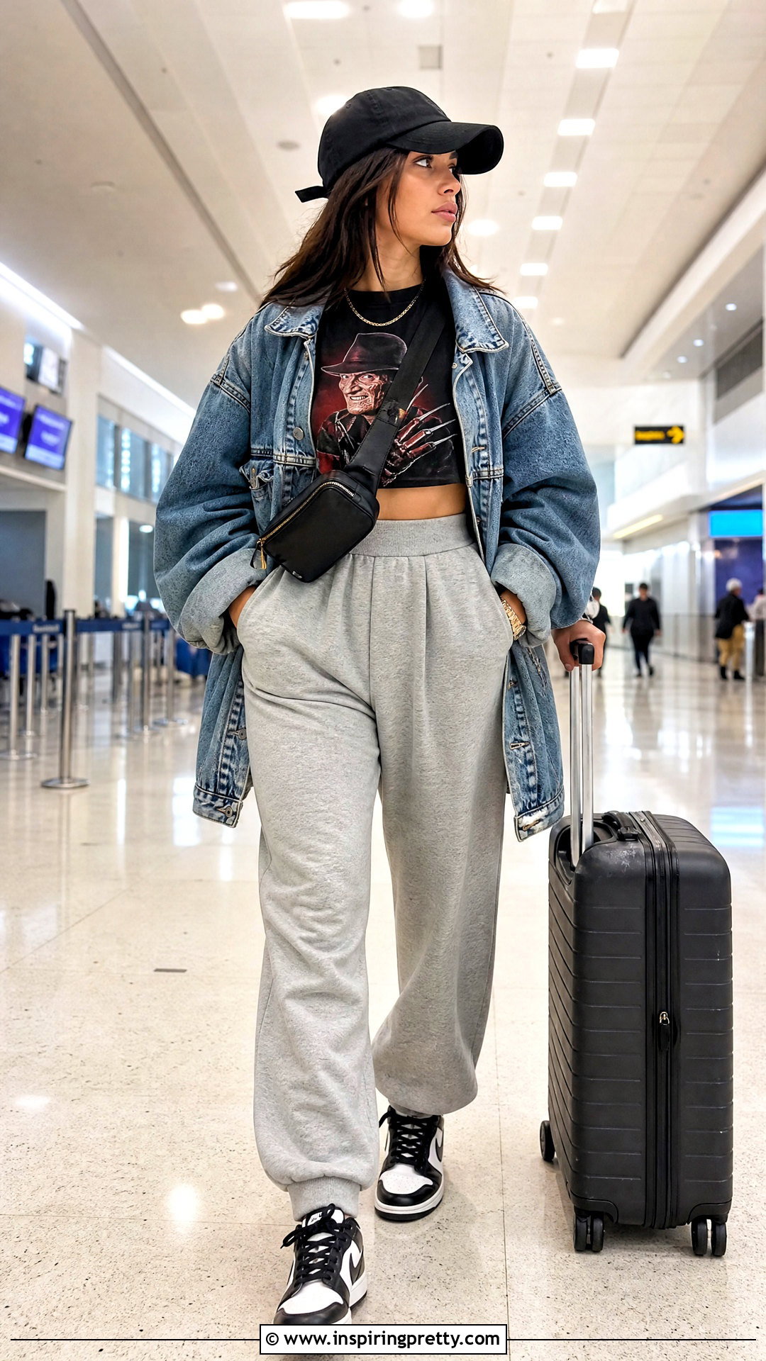 Nightmare On Elm Street Crop Top With Gray Sweatpants - 25 Nightmare On Elm Street Crop Top outfit ideas