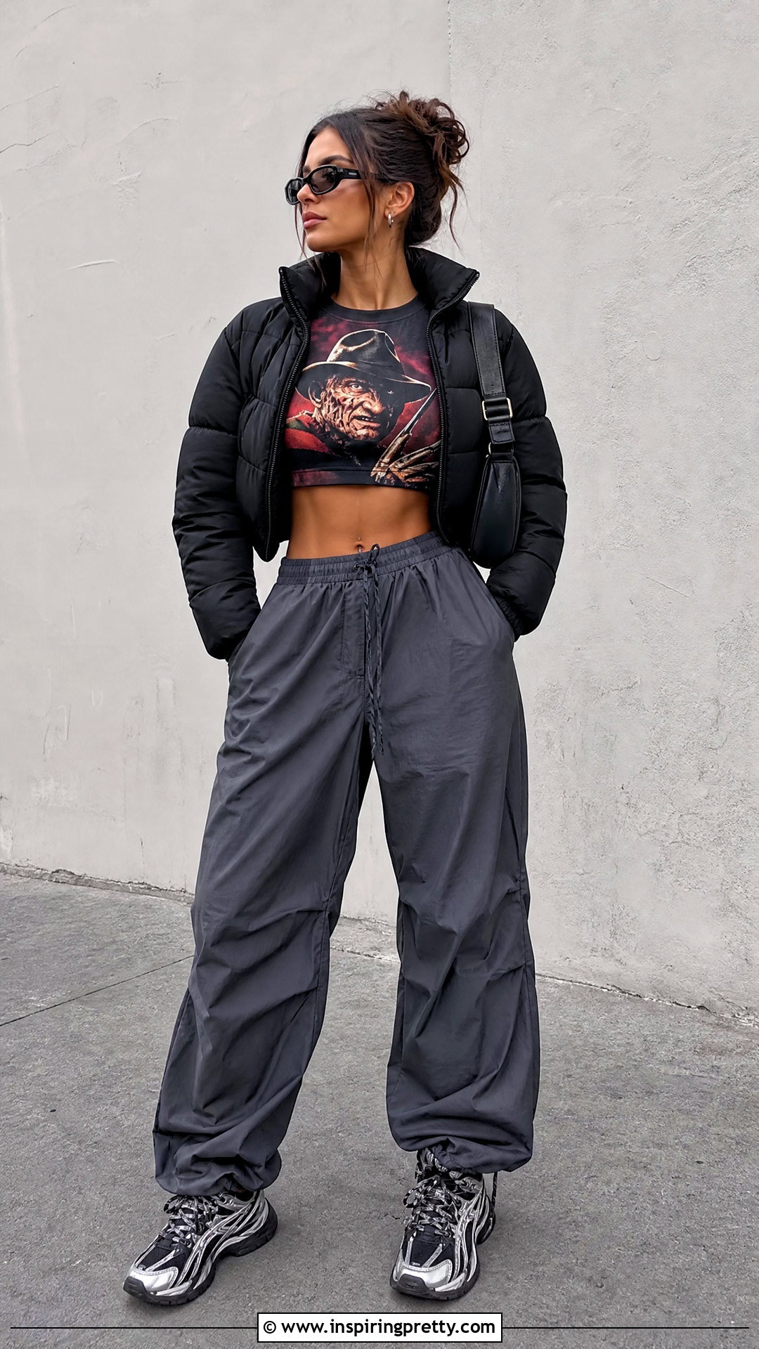 Nightmare On Elm Street Crop Top With Parachute Pants - 25 Nightmare On Elm Street Crop Top outfit ideas
