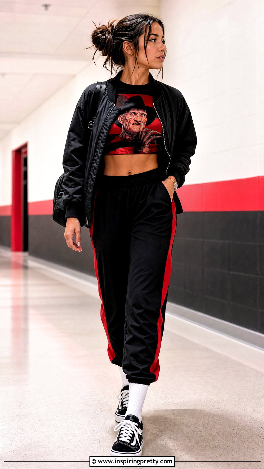 Nightmare On Elm Street Crop Top With Track Pants - 25 Nightmare On Elm Street Crop Top outfit ideas
