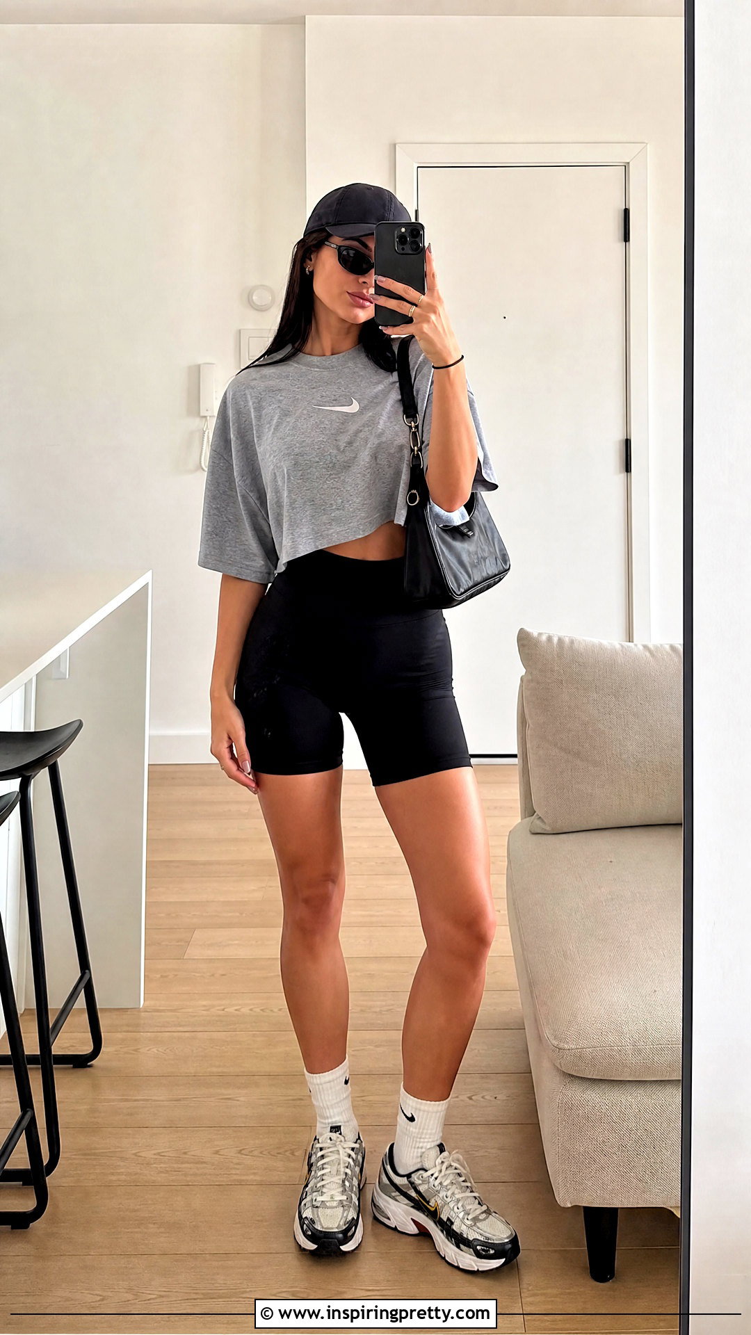 Nike Oversized Crop Top And Biker Shorts Set - 25 Nike Crop Top And Shorts Sets