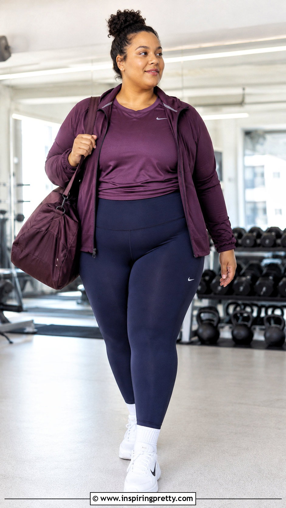 Nike Plus Size Gym Top With Supportive Leggings - 20 gym tops nike outfit ideas