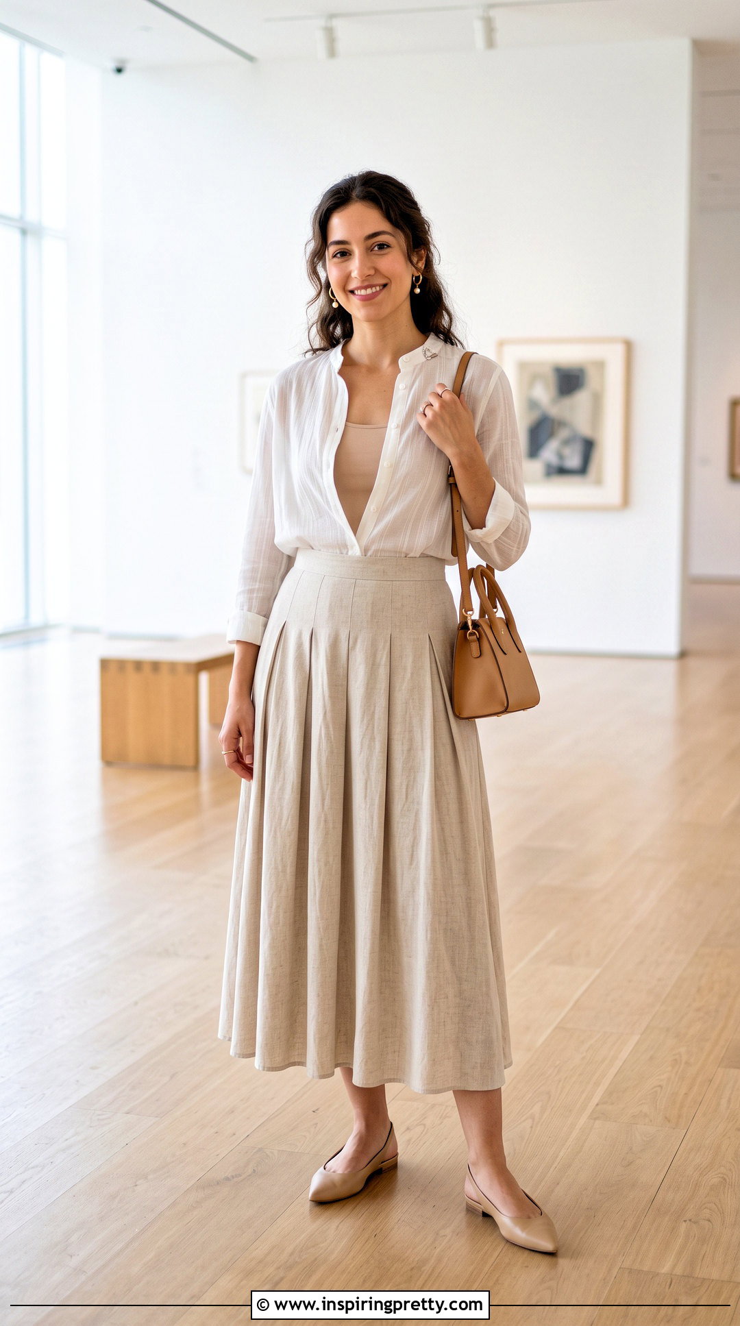 Nude Tank Top Under A Sheer Blouse - 20 basic tank tops for layering ideas