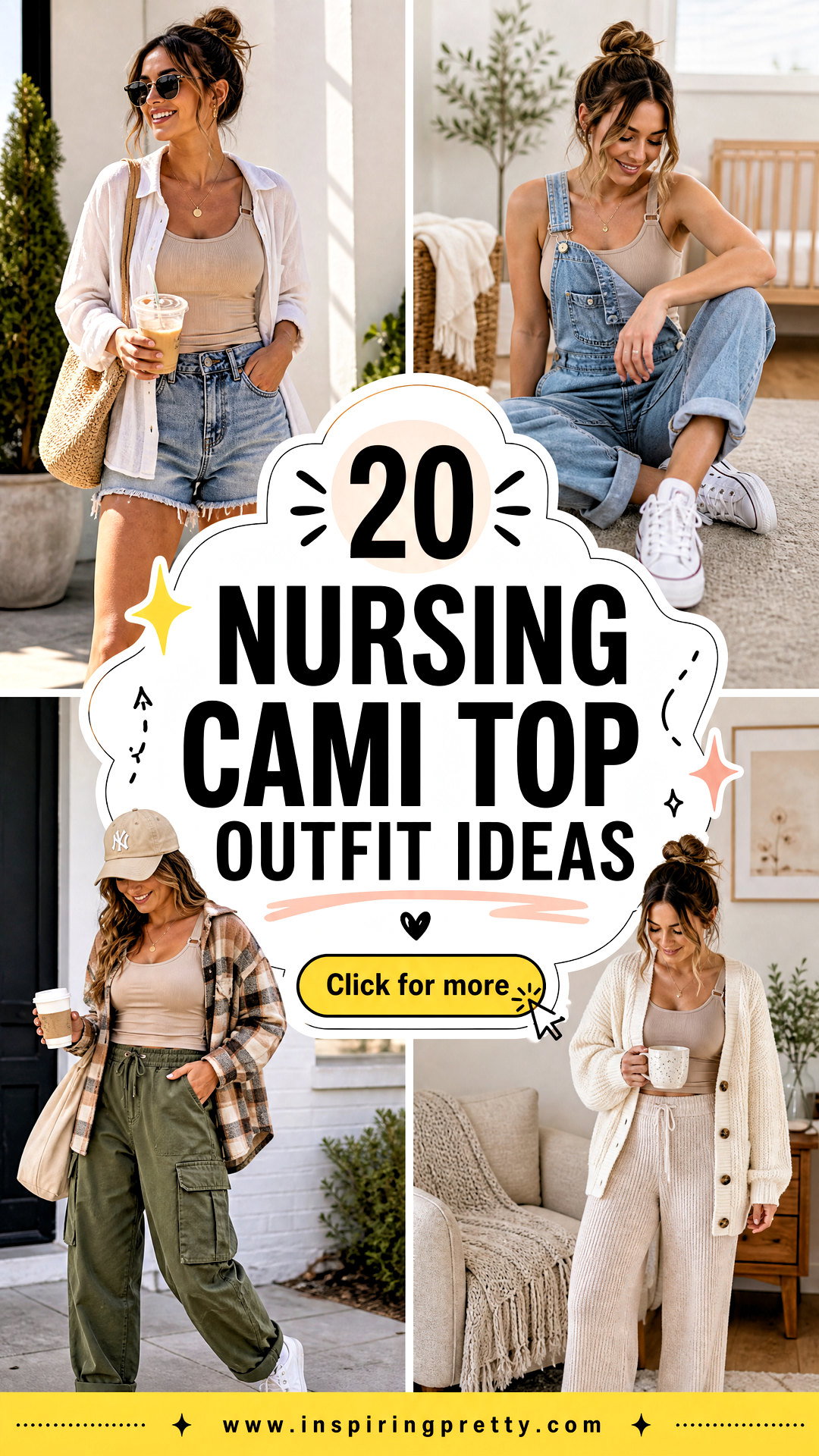 20 Nursing Cami Top Outfit Ideas for Comfy Postpartum Style - 20 Nursing Cami Top Outfit Ideas for Comfy Postpartum Style