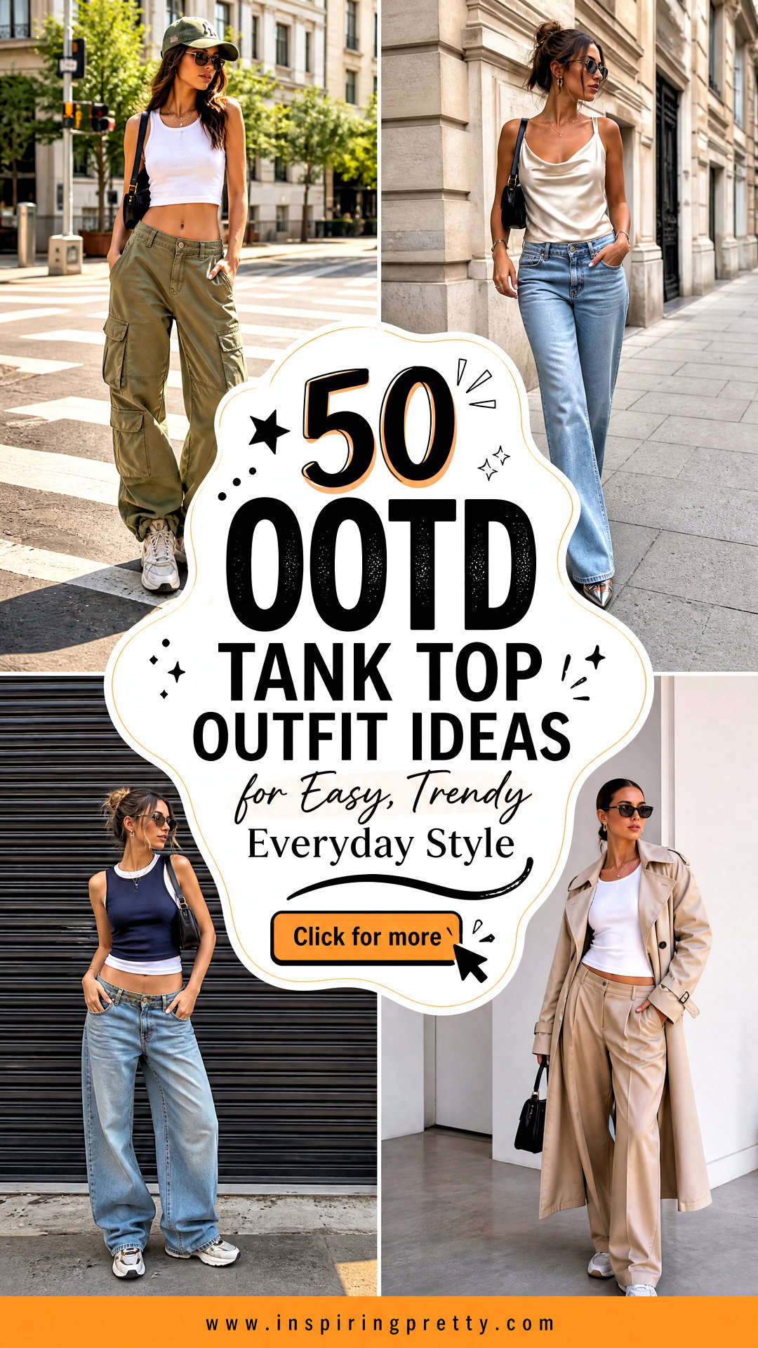 50 OOTD Tank Top Outfit Ideas for Easy Trendy Everyday Style - 50 OOTD Tank Top Outfit Ideas for Easy, Trendy Everyday Style