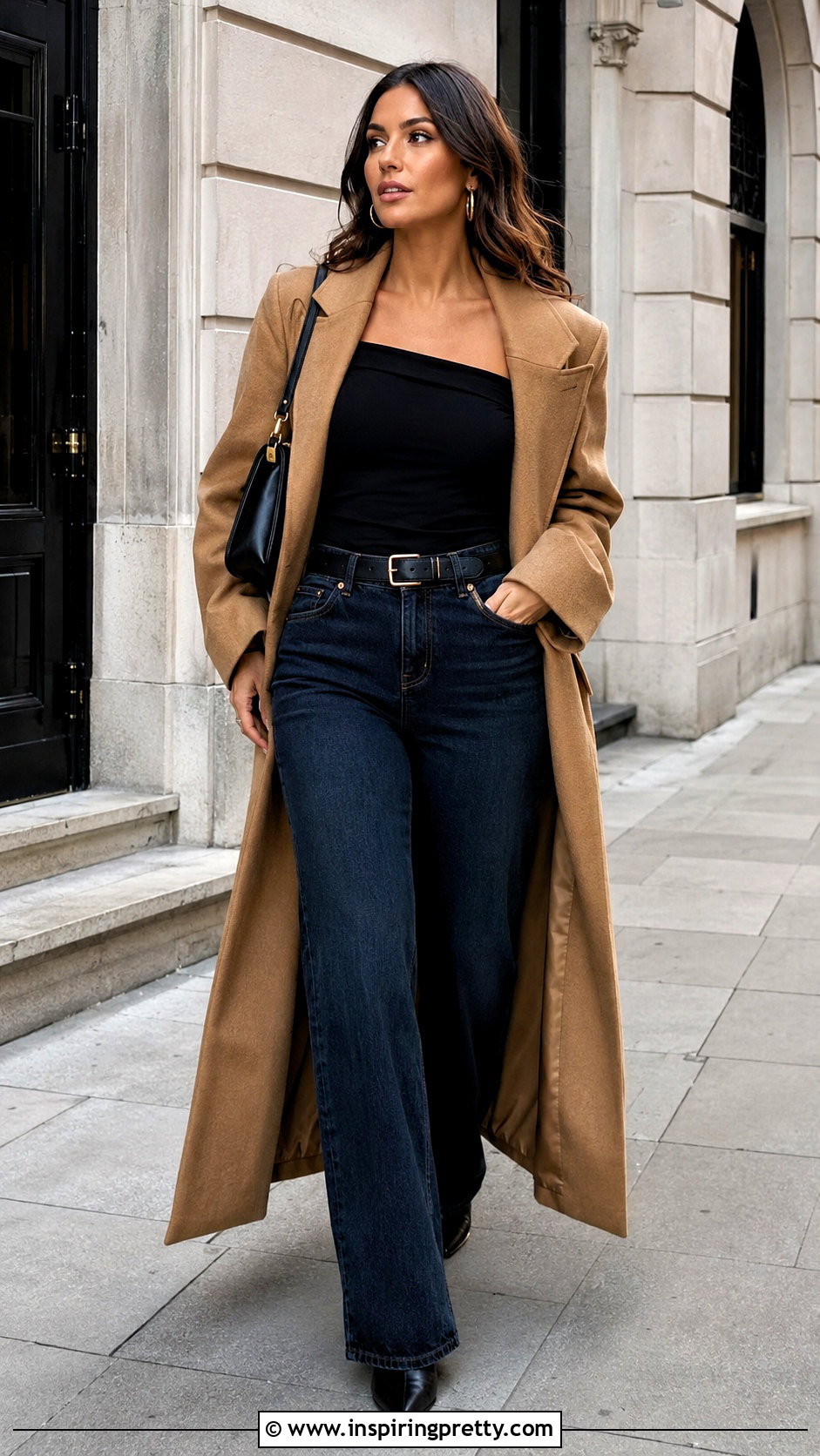 Off Shoulder Bodysuit With Flare Jeans - 20 Off-Shoulder Top Fall Fashion outfit ideas