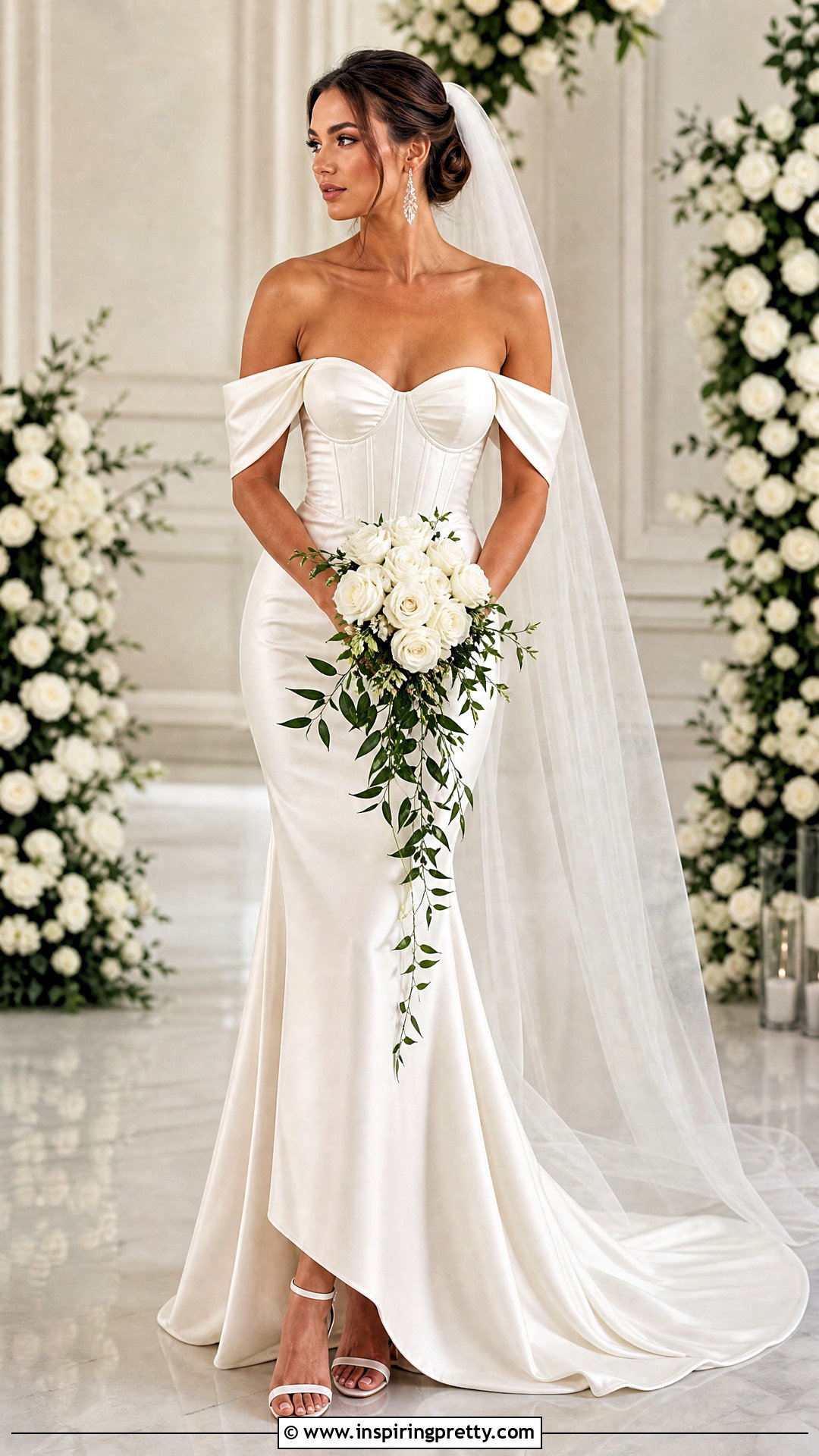 Off Shoulder Corset Top Mermaid Wedding Dress - 20 corset top mermaid wedding dress outfit ideas
