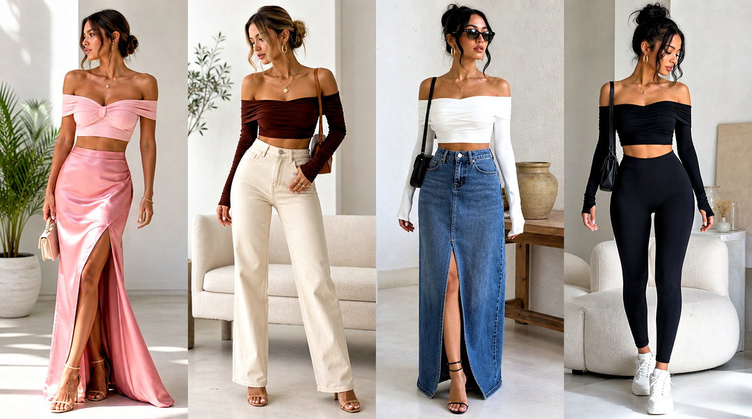 50 Off Shoulder Crop Top Outfit Ideas for Chic Summer Looks