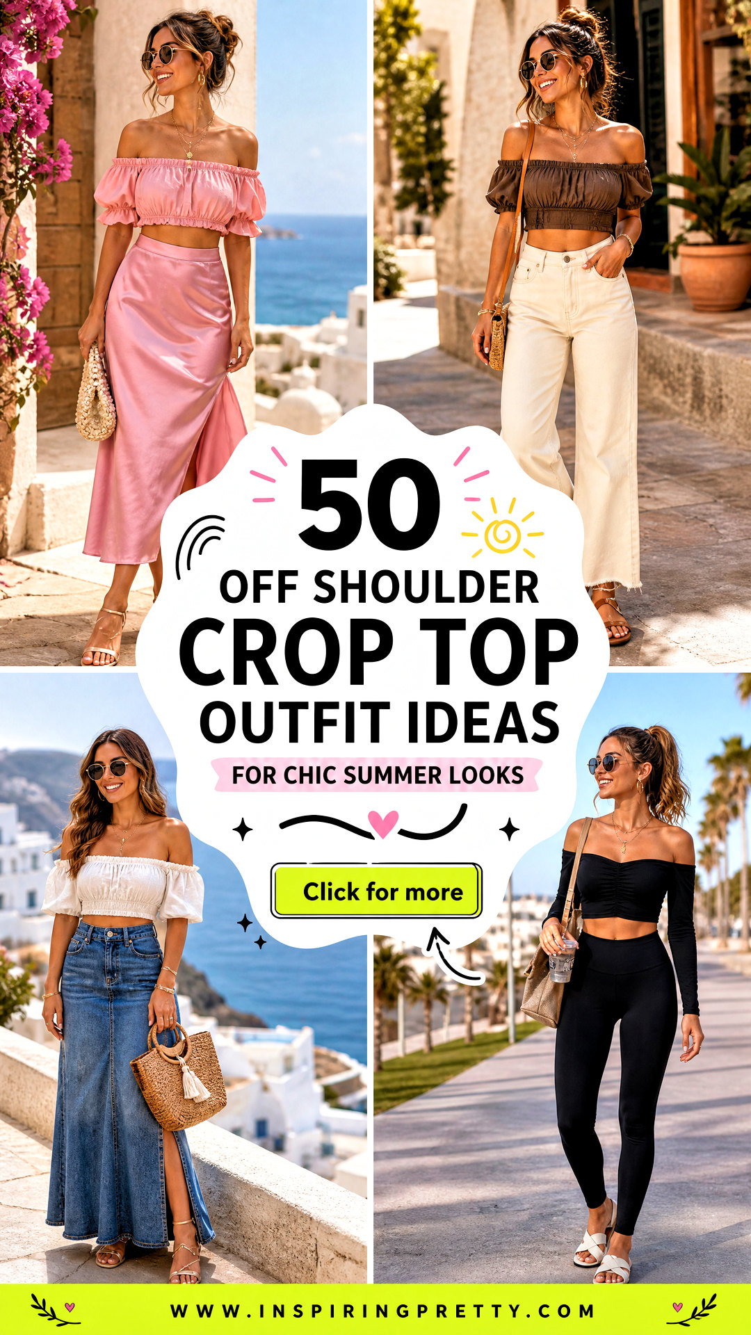 50 Off Shoulder Crop Top Outfit Ideas for Chic Summer Looks - 50 Off Shoulder Crop Top Outfit Ideas for Chic Summer Looks
