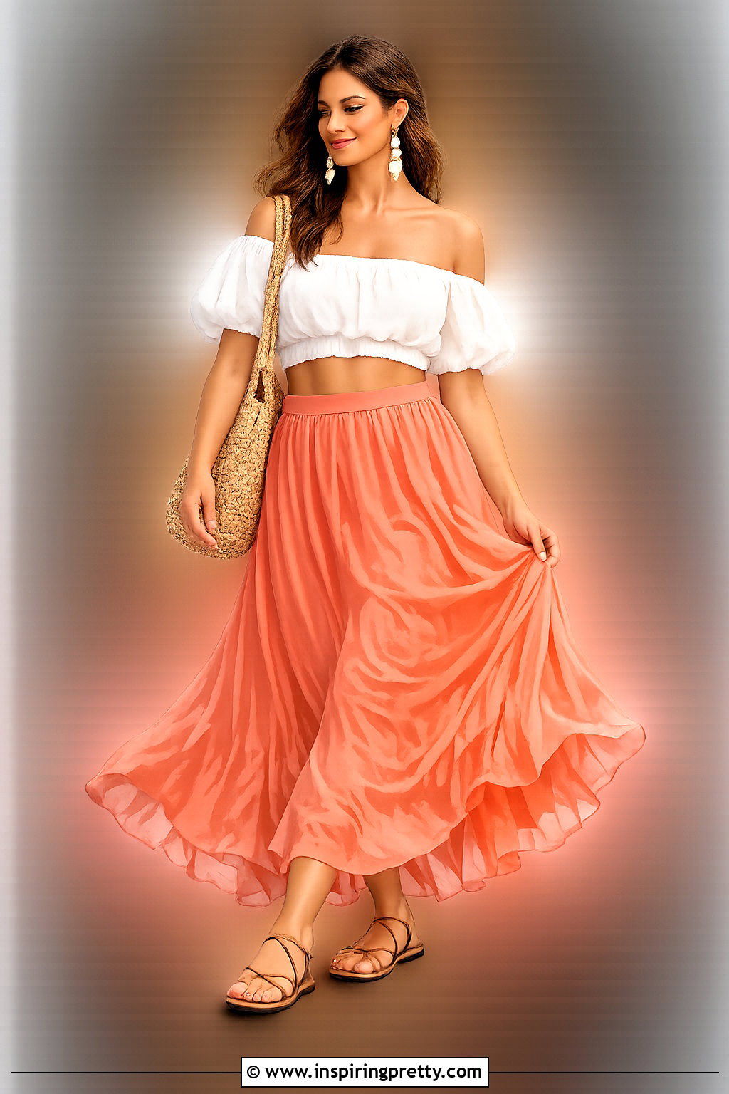 Off Shoulder Crop Top With Maxi Skirt - 20 Crop Top Transparent Backgrounds