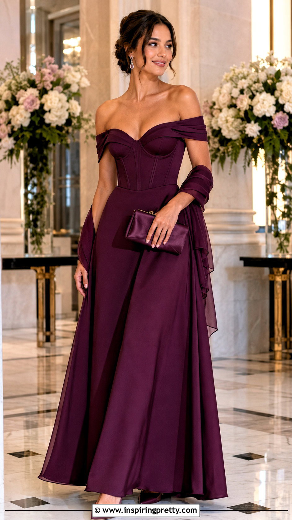 Off Shoulder Formal Bustier Top With A Line Skirt - 25 Formal Bustier Top outfit ideas