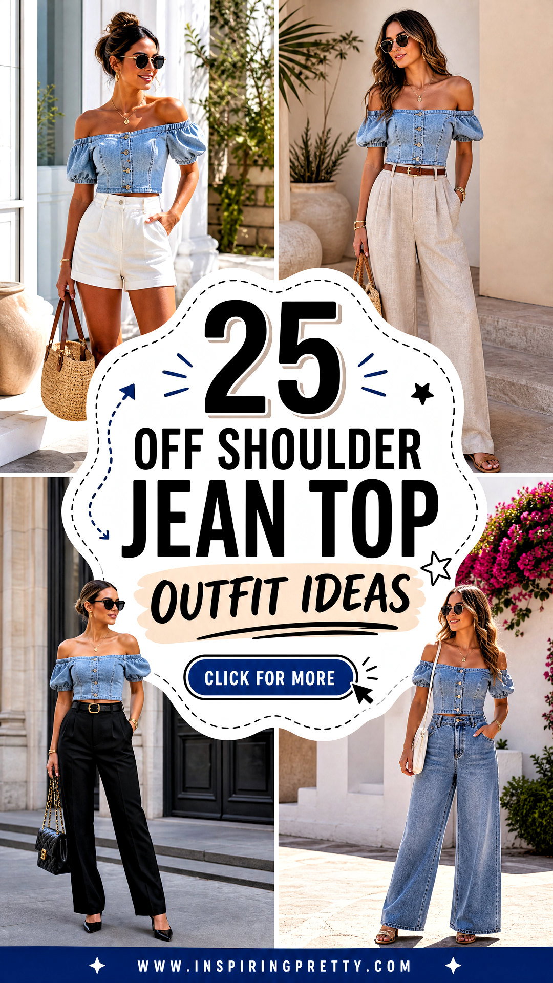 25 Off Shoulder Jean Top Outfit Ideas for Casual Chic Style - 25 Off Shoulder Jean Top Outfit Ideas for Casual Chic Style