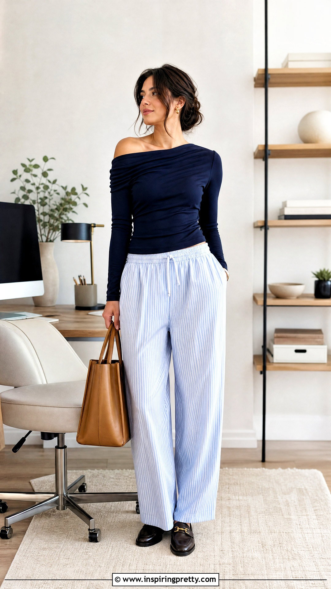 Off Shoulder Lounge Top With Soft Pajama Pants - 20 off shoulder lounge top outfit ideas