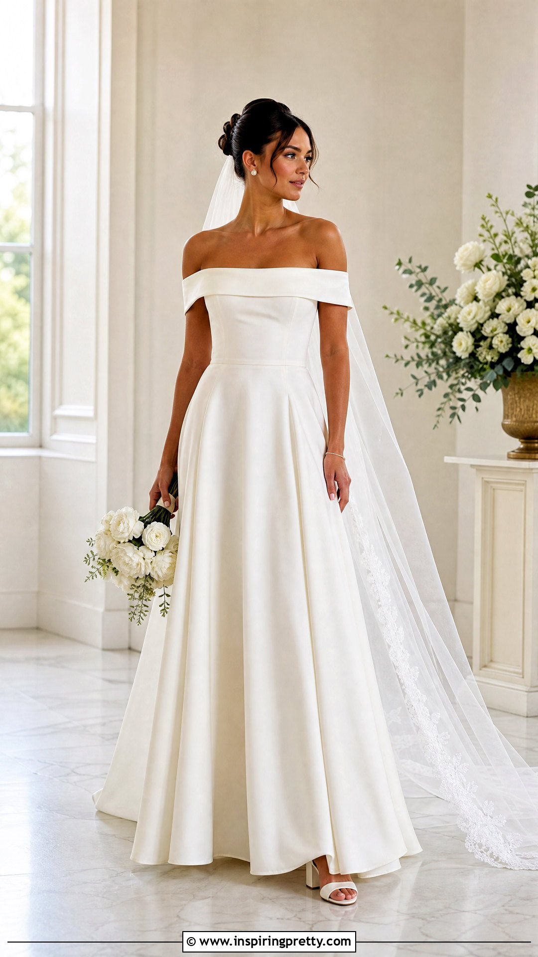 Off Shoulder Top And A Line Wedding Skirt - 20 Wedding Skirt And Top Two Pieces