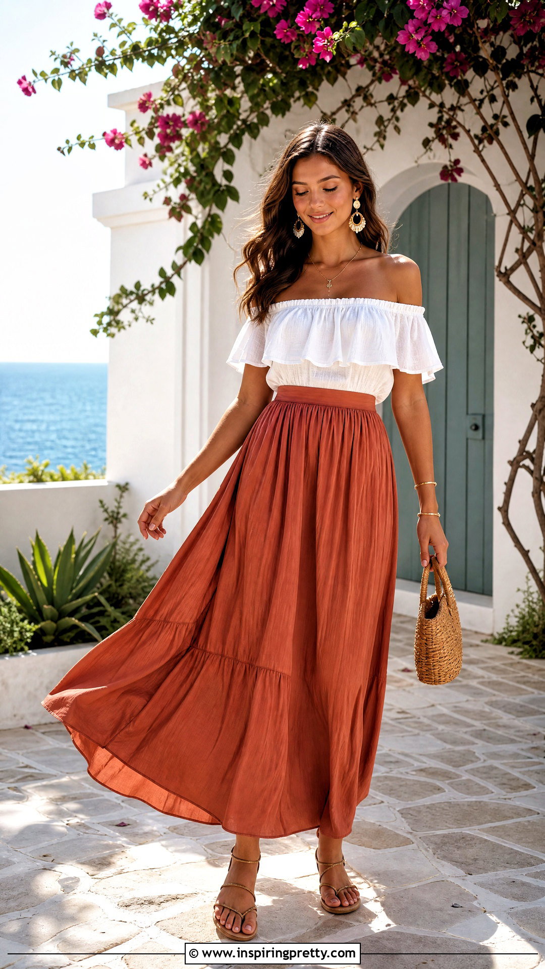 Off Shoulder Top And Maxi Skirt Outfit - 50 top outfits