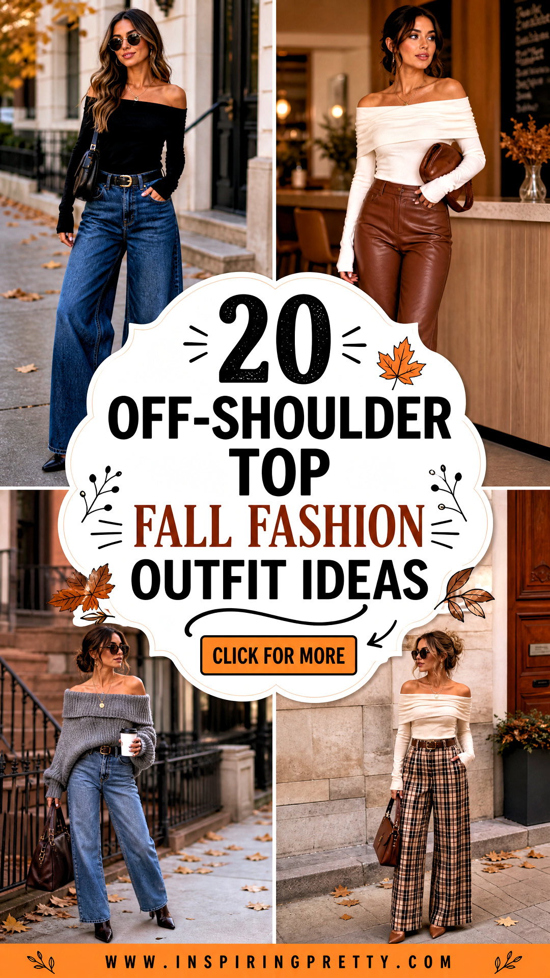 20 Off-Shoulder Top Fall Fashion Outfit Ideas to Try Now - 20 Off-Shoulder Top Fall Fashion Outfit Ideas to Try Now
