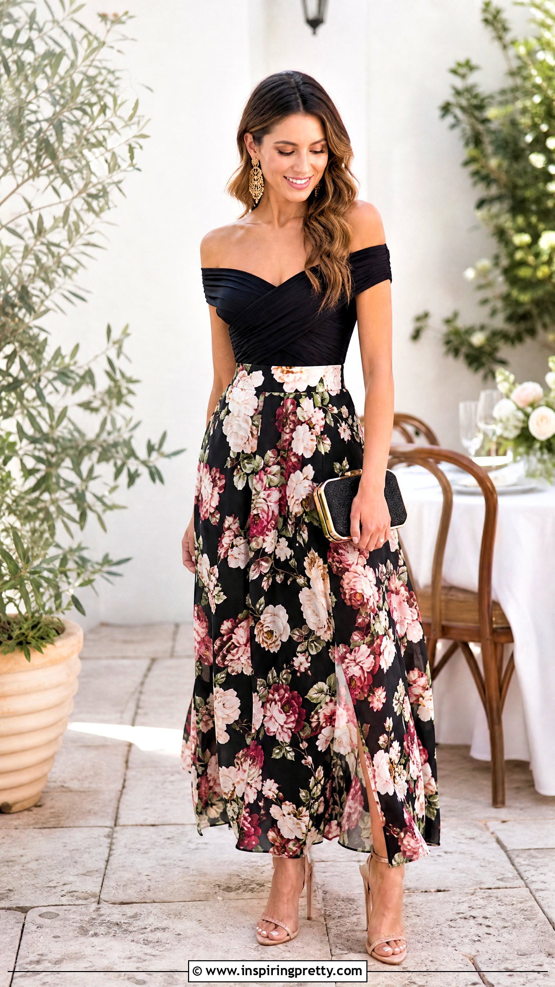 Off Shoulder Top With Maxi Skirt - 25 Fancy Tops For Ladies