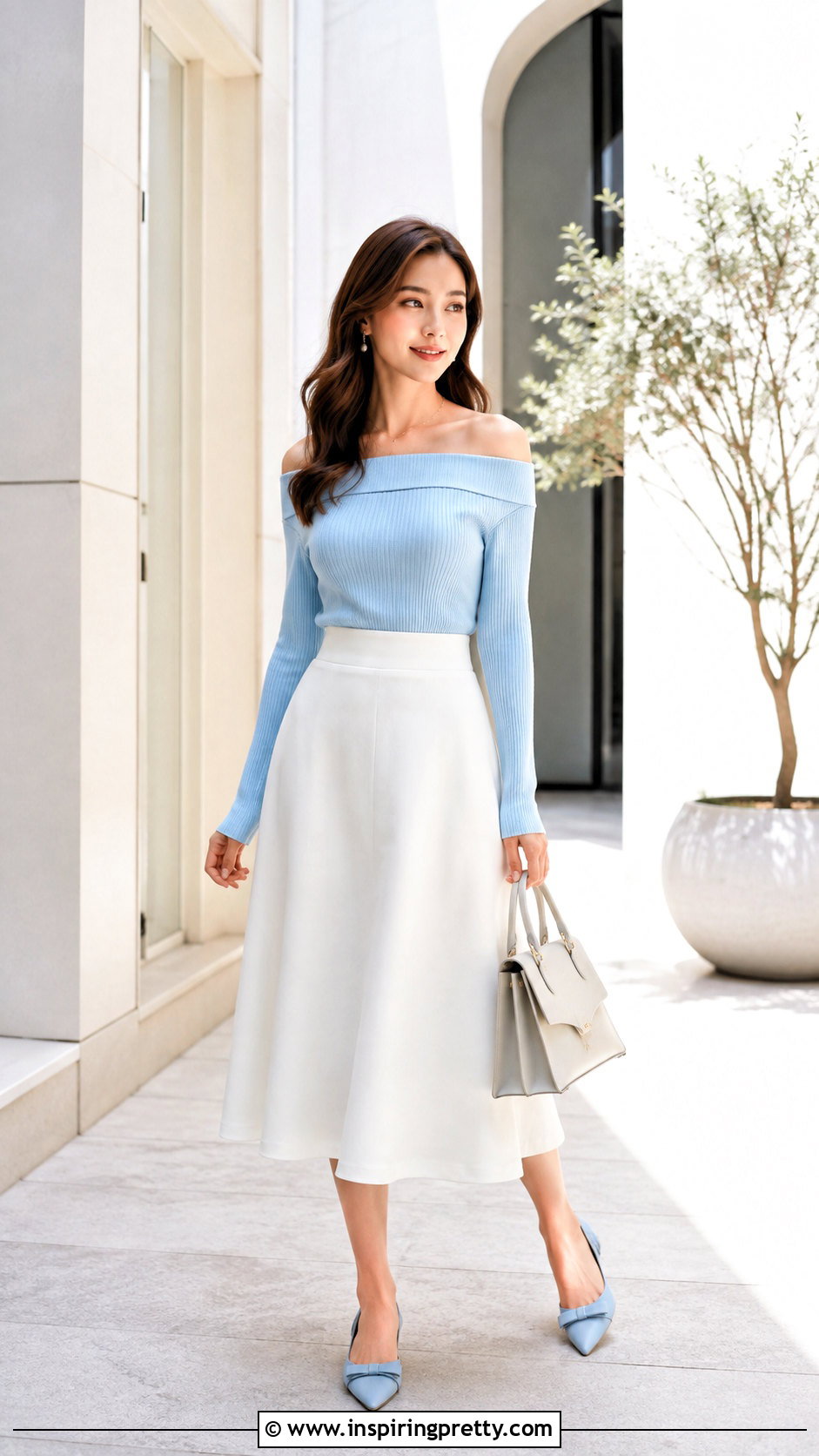 Off Shoulder Top With Midi Skirt - how to style off shoulder top (50 ways)