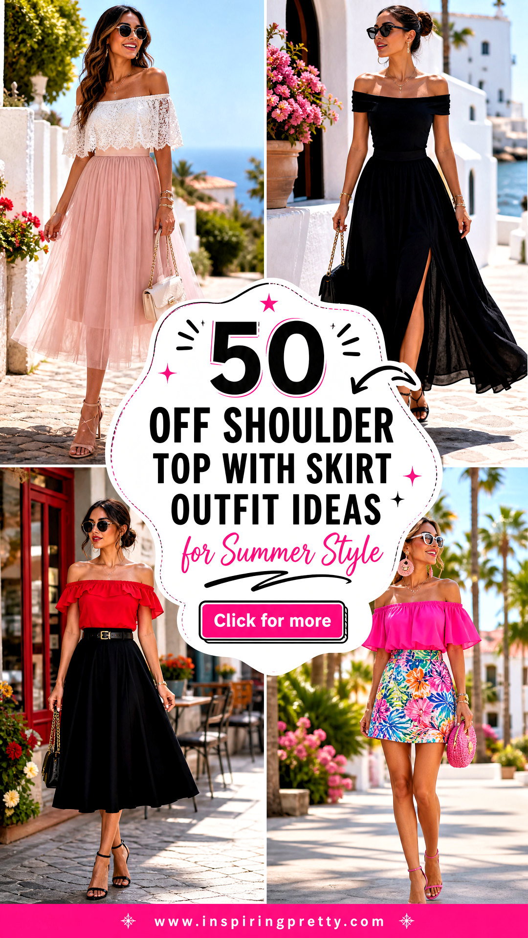 50 Off Shoulder Top With Skirt Outfit Ideas for Summer Style - 50 Off Shoulder Top With Skirt Outfit Ideas for Summer Style