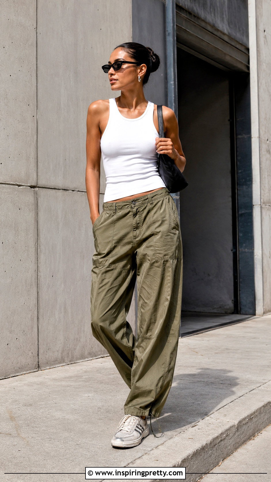 Offline Tank Top With Cargo Pants - 20 offline tops outfit ideas