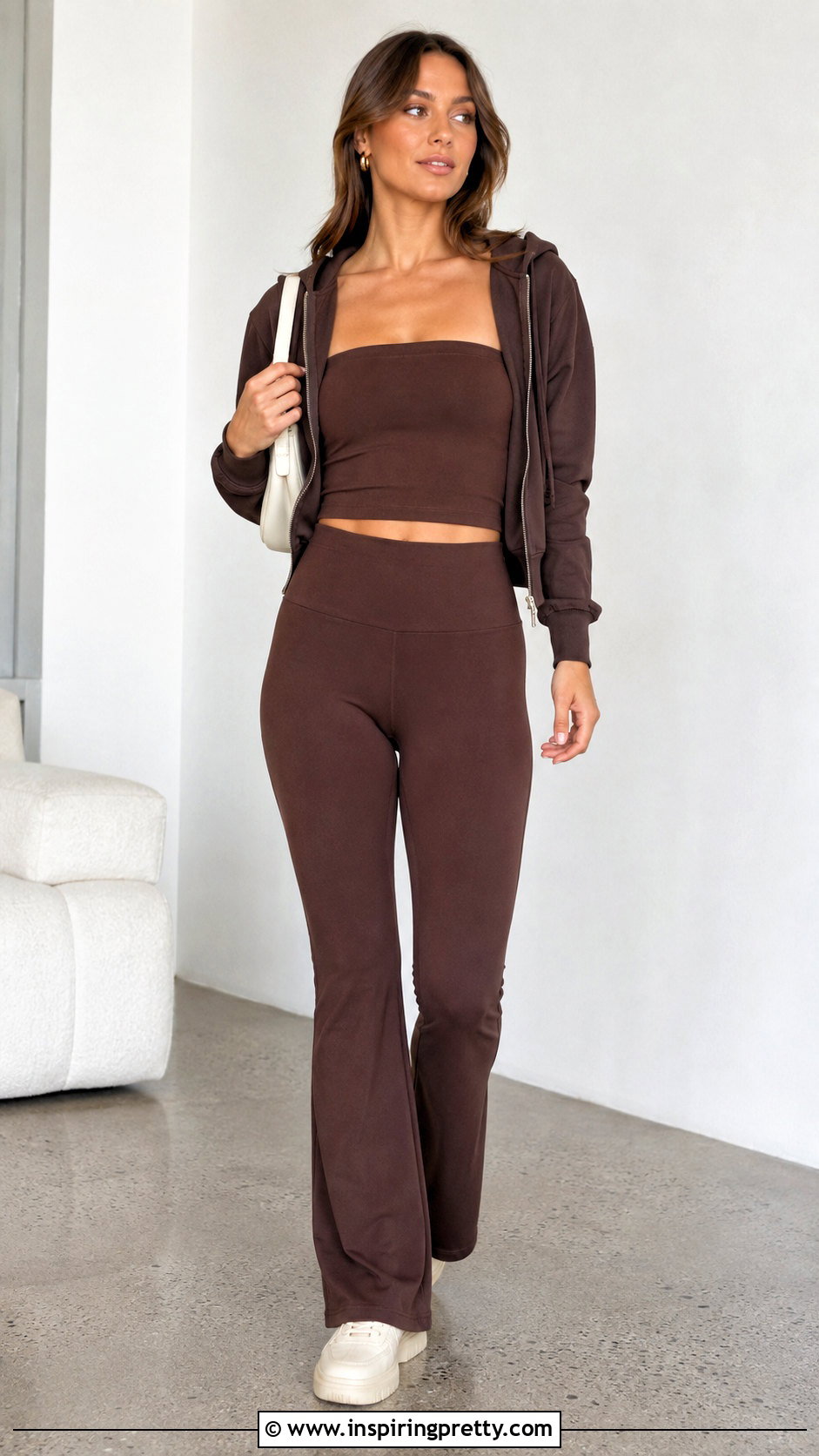 Offline Tube Top With Matching Flare Pants - 20 offline tops outfit ideas