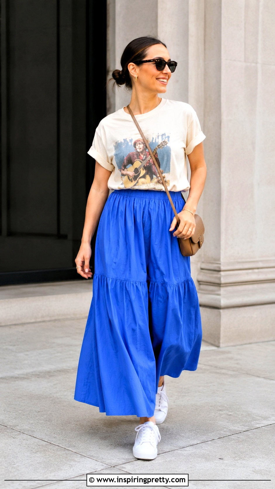 Old Navy Graphic Tee With A Poplin Maxi Skirt - 25 Old Navy Summer Tops outfit ideas