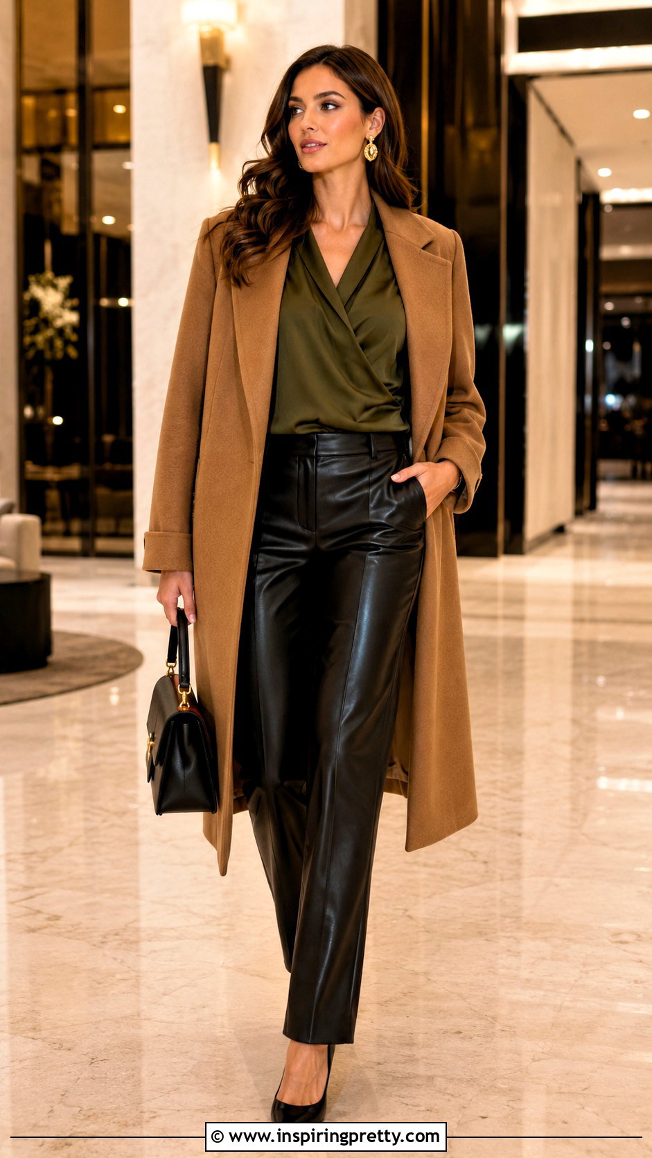 Olive Green Top With Leather Pants - 50 olive green top outfit ideas