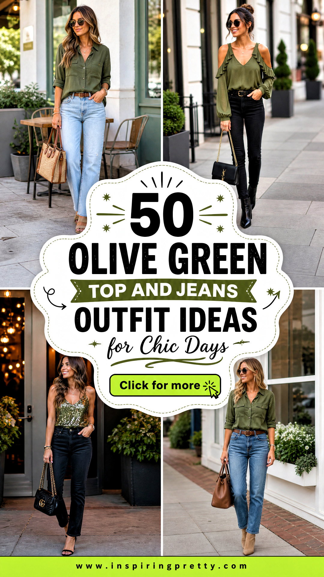 50 Olive Green Top and Jeans Outfit Ideas for Chic Days - 50 Olive Green Top and Jeans Outfit Ideas for Chic Days