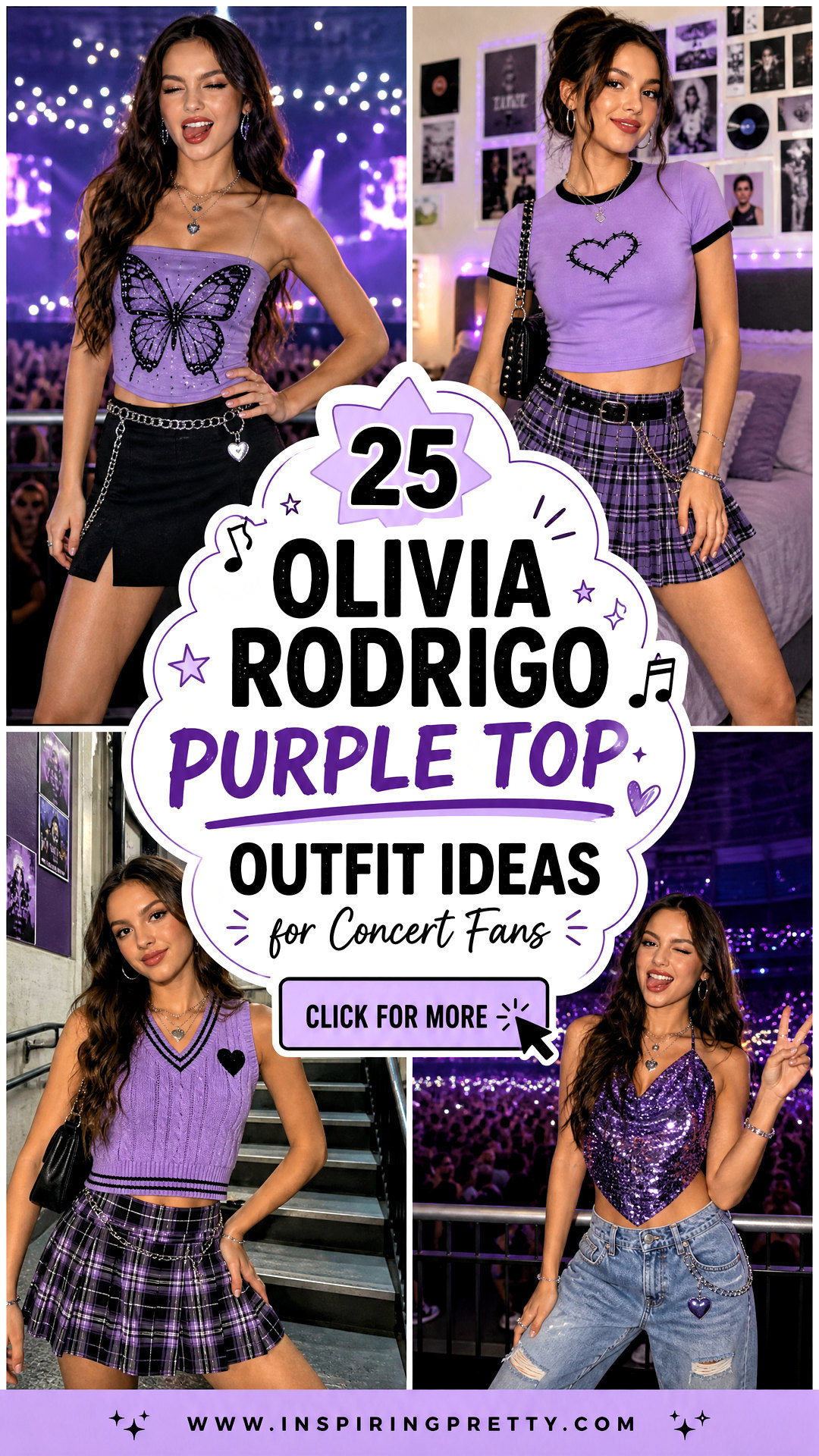 25 Olivia Rodrigo Purple Top Outfit Ideas for Concert Fans - 25 Olivia Rodrigo Purple Top Outfit Ideas for Concert Fans