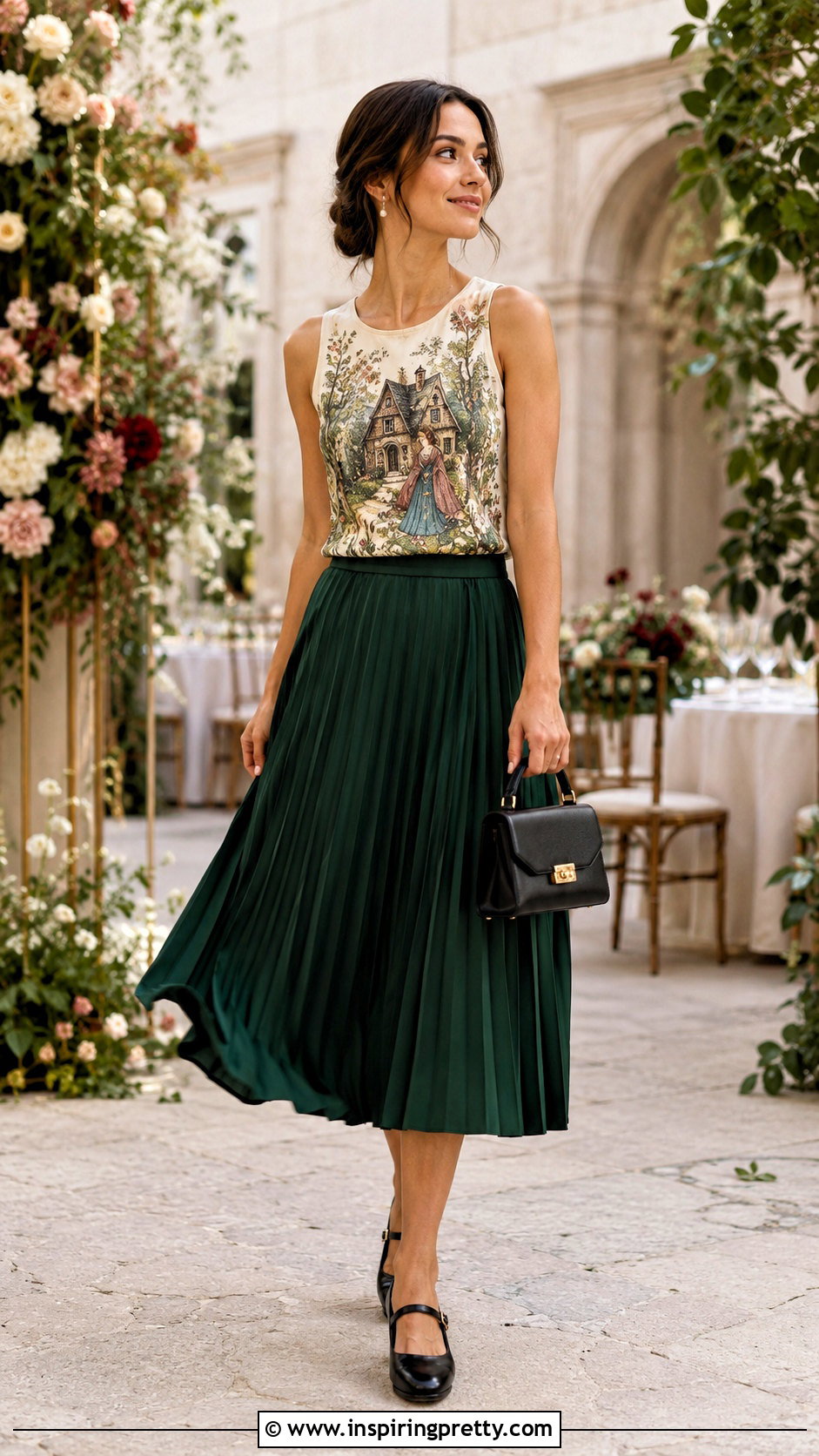 Once Upon A Time Tank Top With A Pleated Midi Skirt - 20 once upon a time tank top outfit ideas