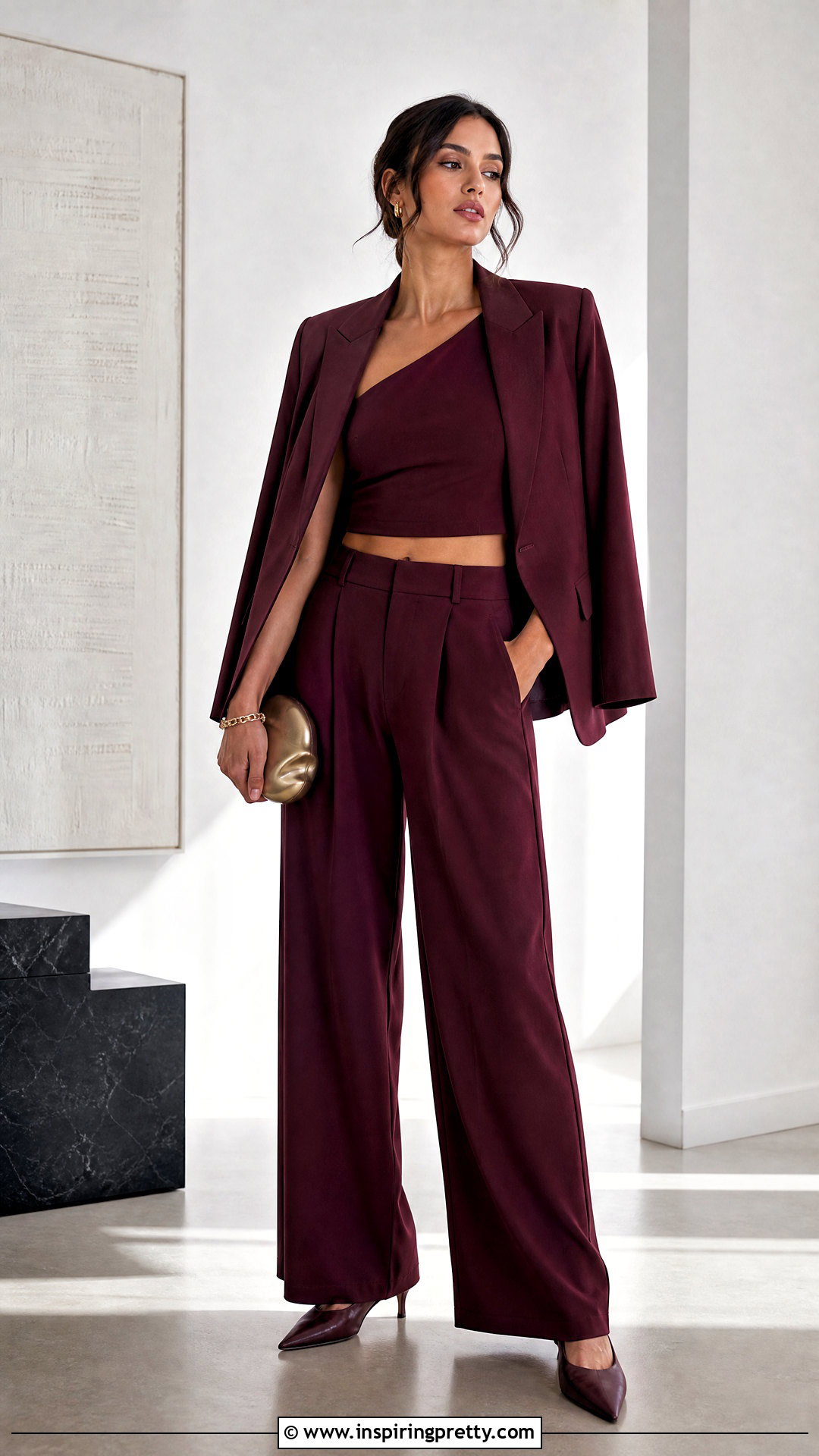 One Shoulder Crop Top And Blazer Outfit - 50 crop top jacket outfit ideas