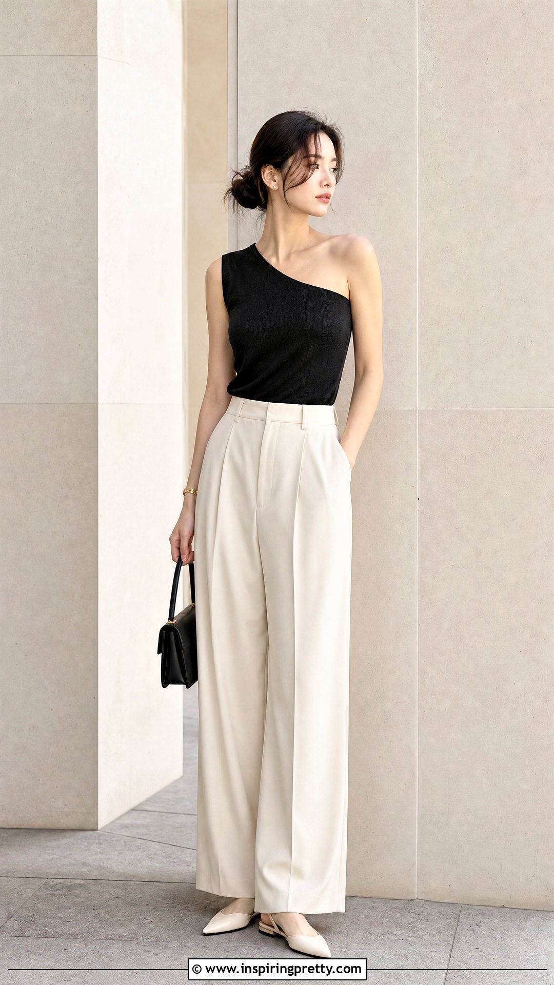 One Shoulder Top Outfit - 50 korean tops for women