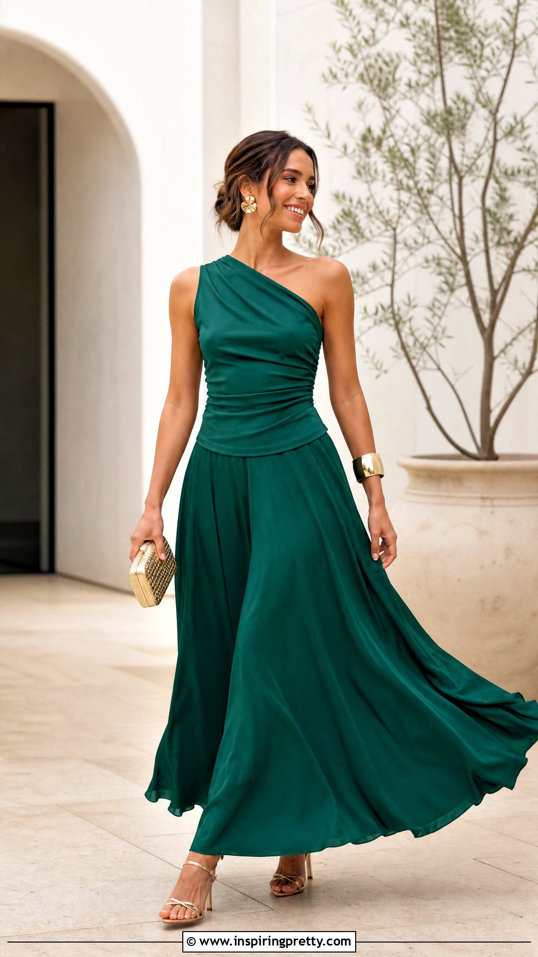One Shoulder Top With Maxi Skirt - 50 fashion tops blouses