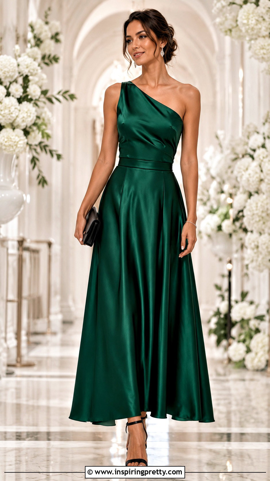 One Shoulder Top With Satin Bridesmaid Skirt - 20 bridesmaids skirts and tops outfit ideas