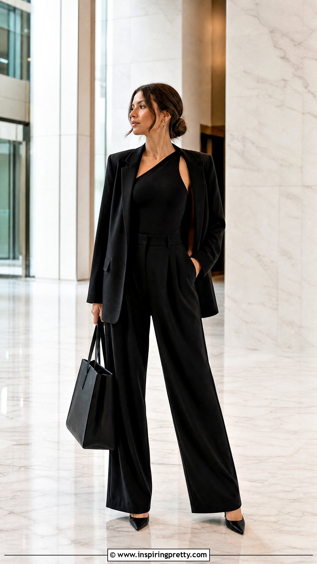 One Shoulder Top With a Suit - 50 one side off shoulder top outfit ideas
