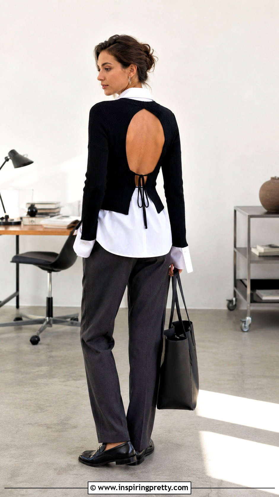 Open Back Top With A White Button Down - how to style open back tops (20 ways)