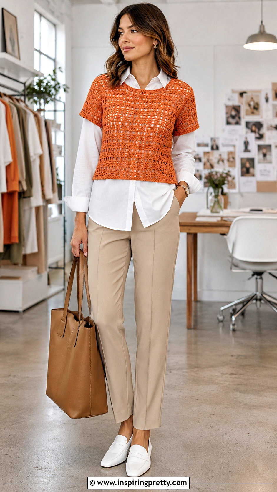 Orange Crochet Top Over A White Shirt - 20 orange crochet top on mannequin outfit ideas