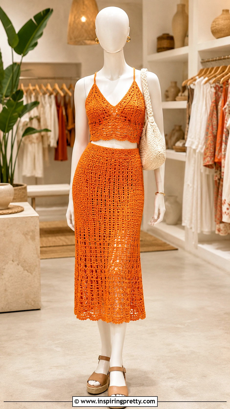 Orange Crochet Top With Matching Crochet Skirt - 20 orange crochet top on mannequin outfit ideas