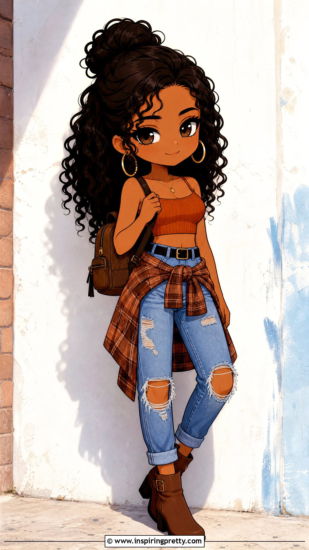 Orange Crop Top And Ripped Jeans Outfit - 25 gacha life crop top outfit ideas