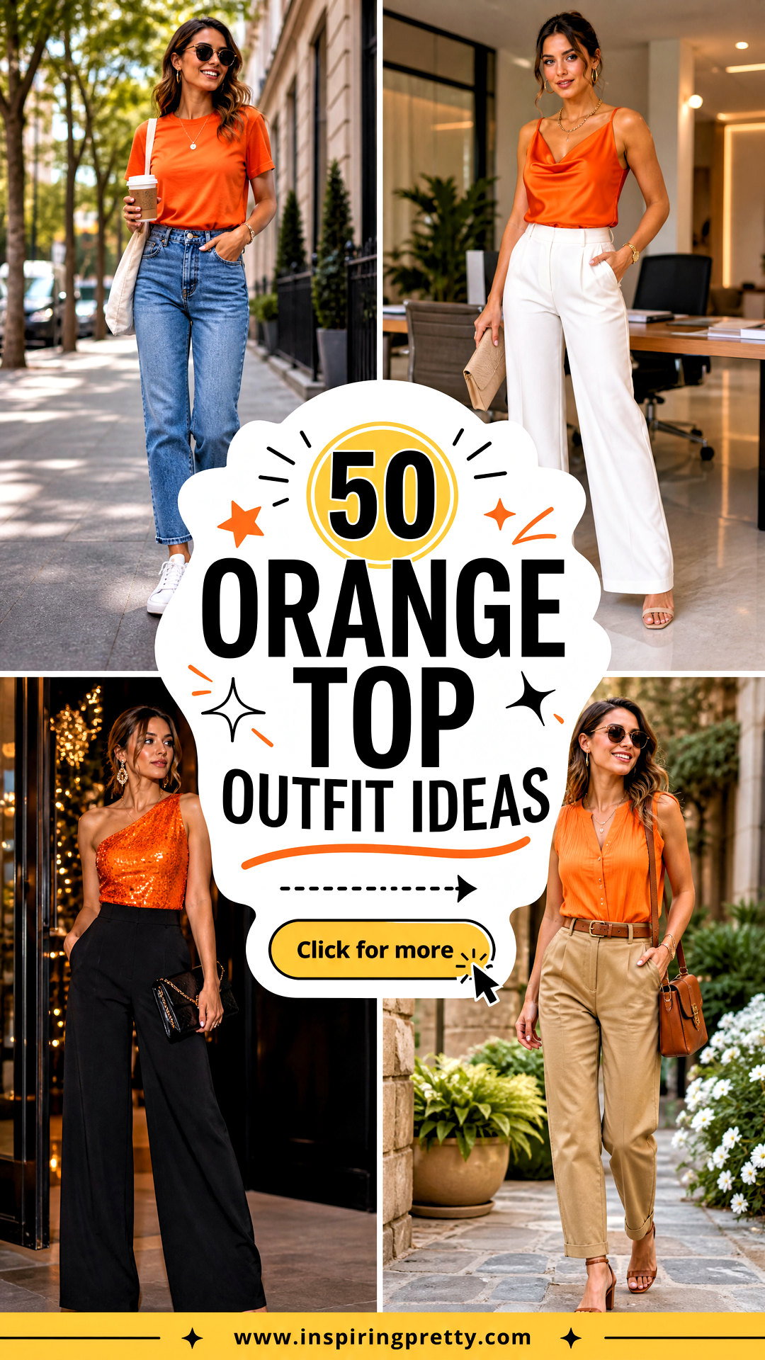 50 Orange Top Outfit Ideas for Bold Wearable Everyday Style - 50 Orange Top Outfit Ideas for Bold, Wearable Everyday Style