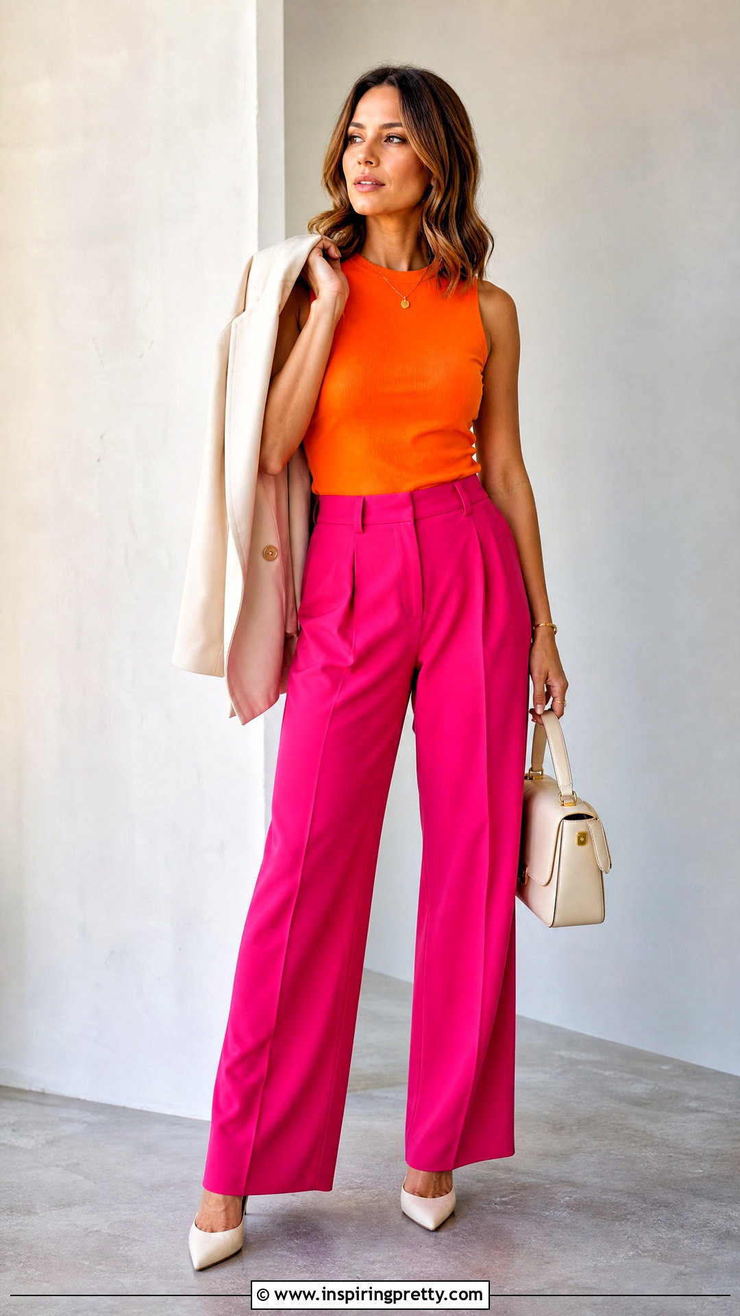 Orange Top With Pink Pants - 50 orange tops outfit ideas