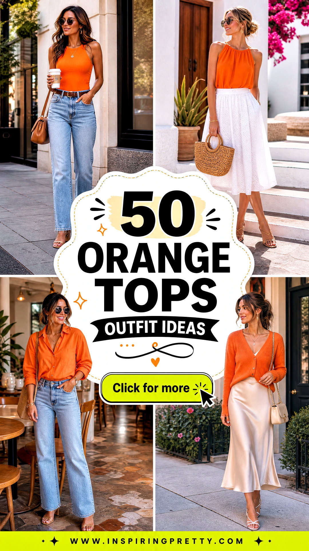 50 Orange Tops Outfit Ideas for Fresh Bright Everyday Style - 50 Orange Tops Outfit Ideas for Fresh, Bright Everyday Style