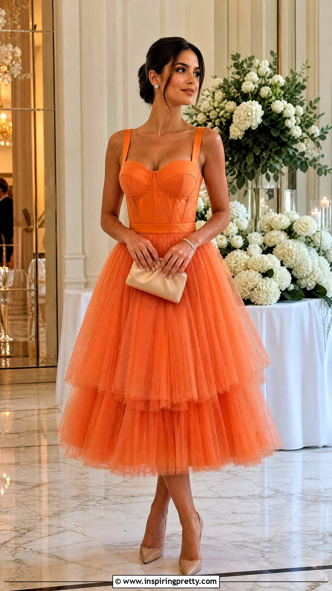 Orange Tulle Skirt And Corset Style Top Set - 25 orange skirt and top set outfits