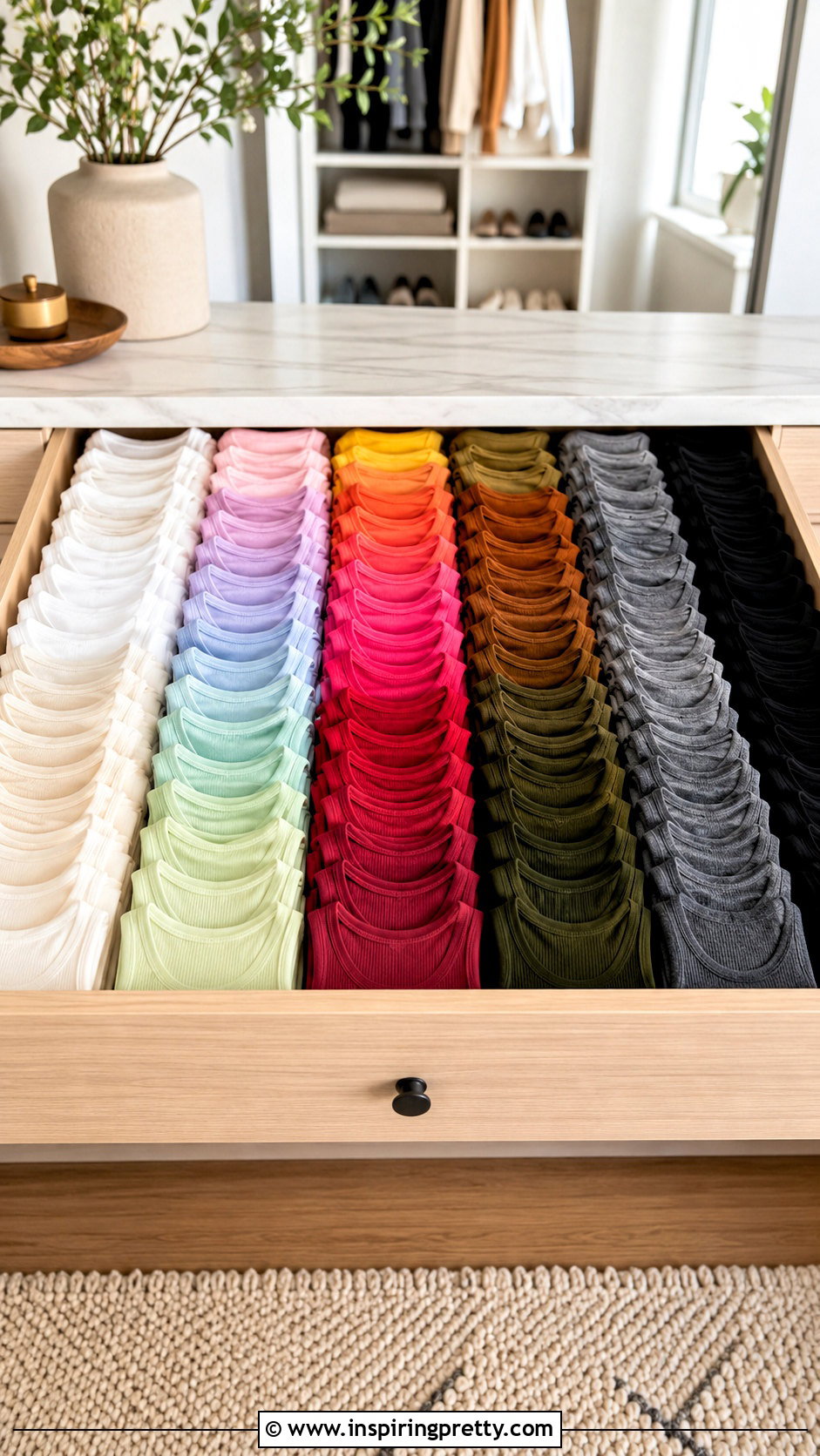 Organize Tank Tops By Color - how to store tank tops how to organize (25 ways)
