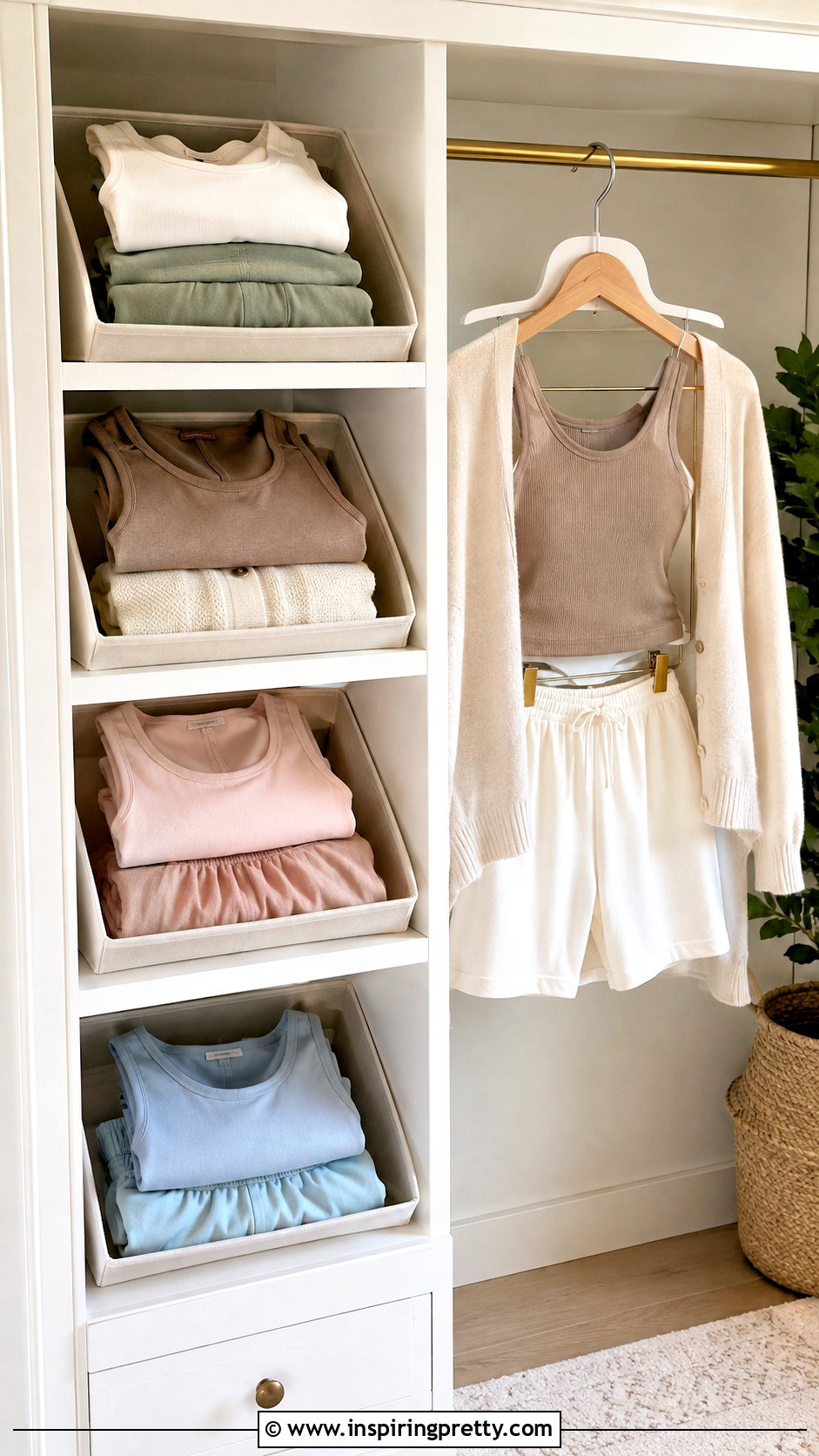 Organize Tank Tops With Matching Sets - how to store tank tops how to organize (25 ways)