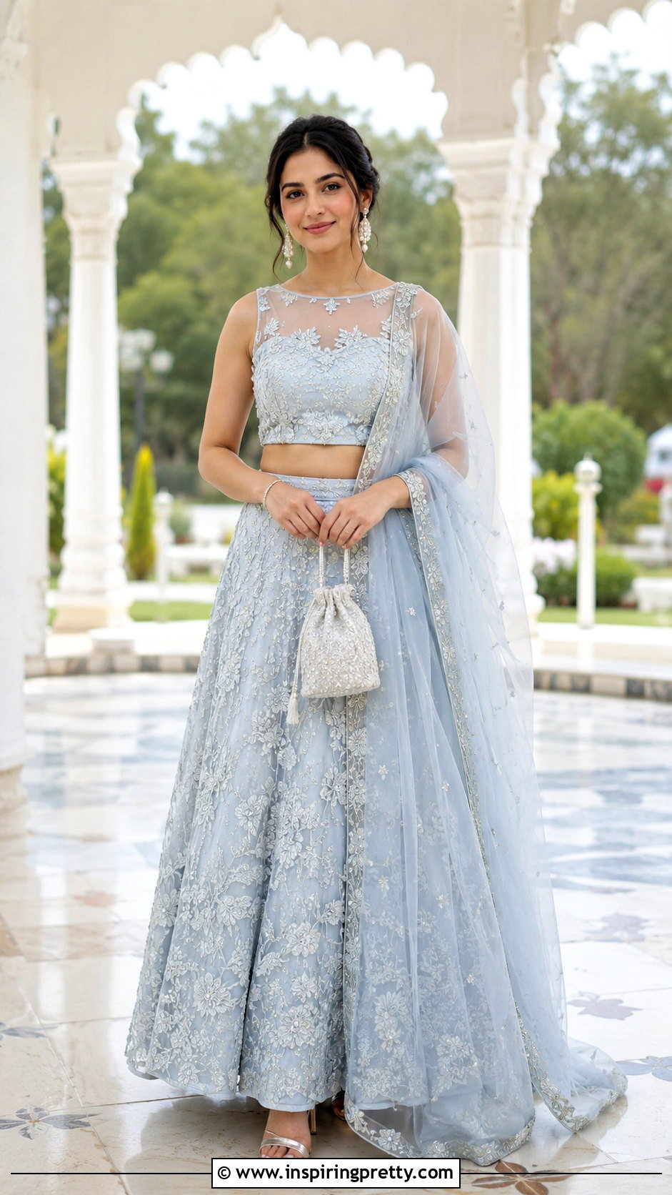 Organza Crop Top Lehenga - 50 Modern Lehenga Designs Crop Tops outfit ideas