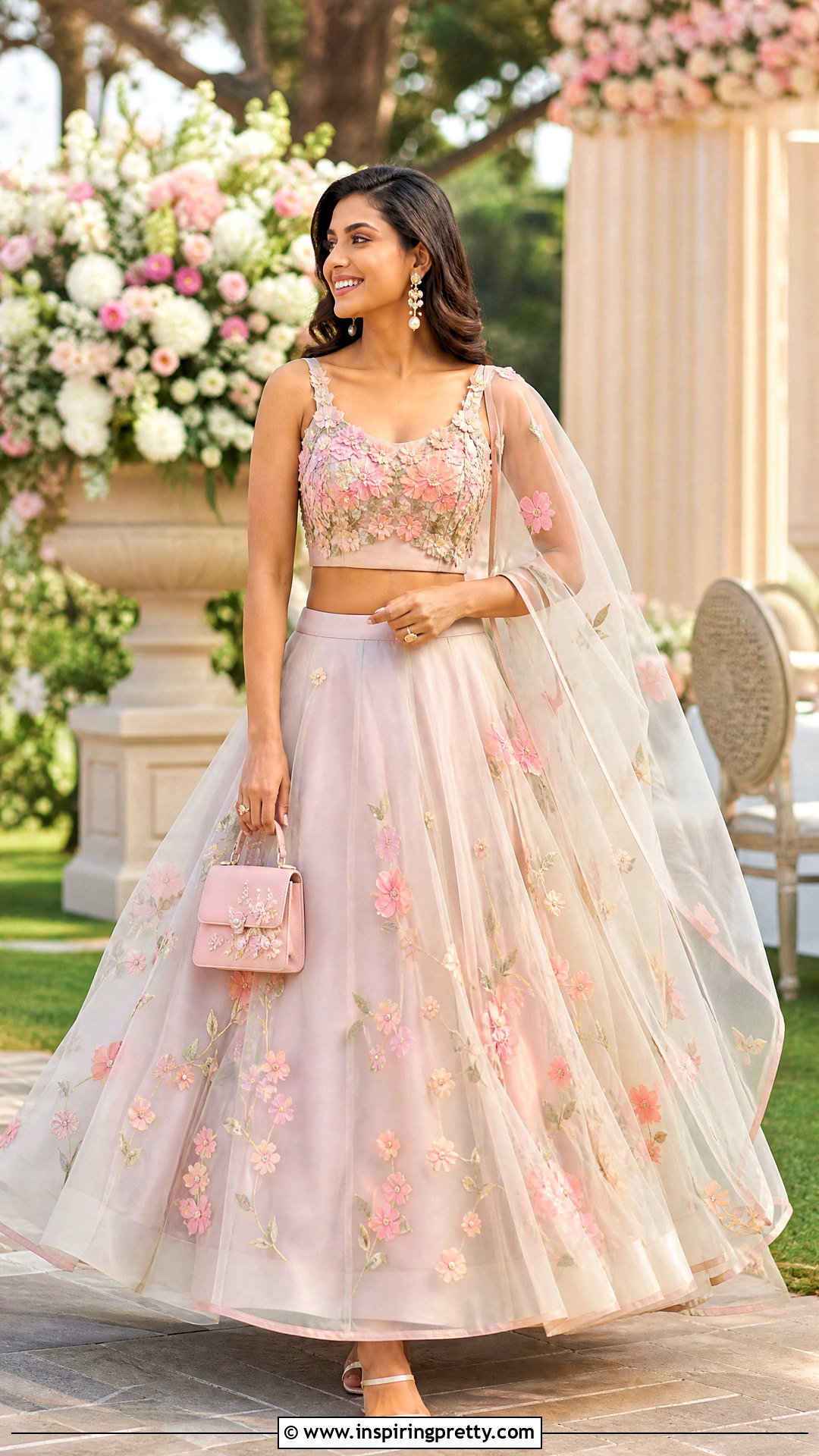 Organza Crop Top Lehenga - 25 crop top lehenga new models